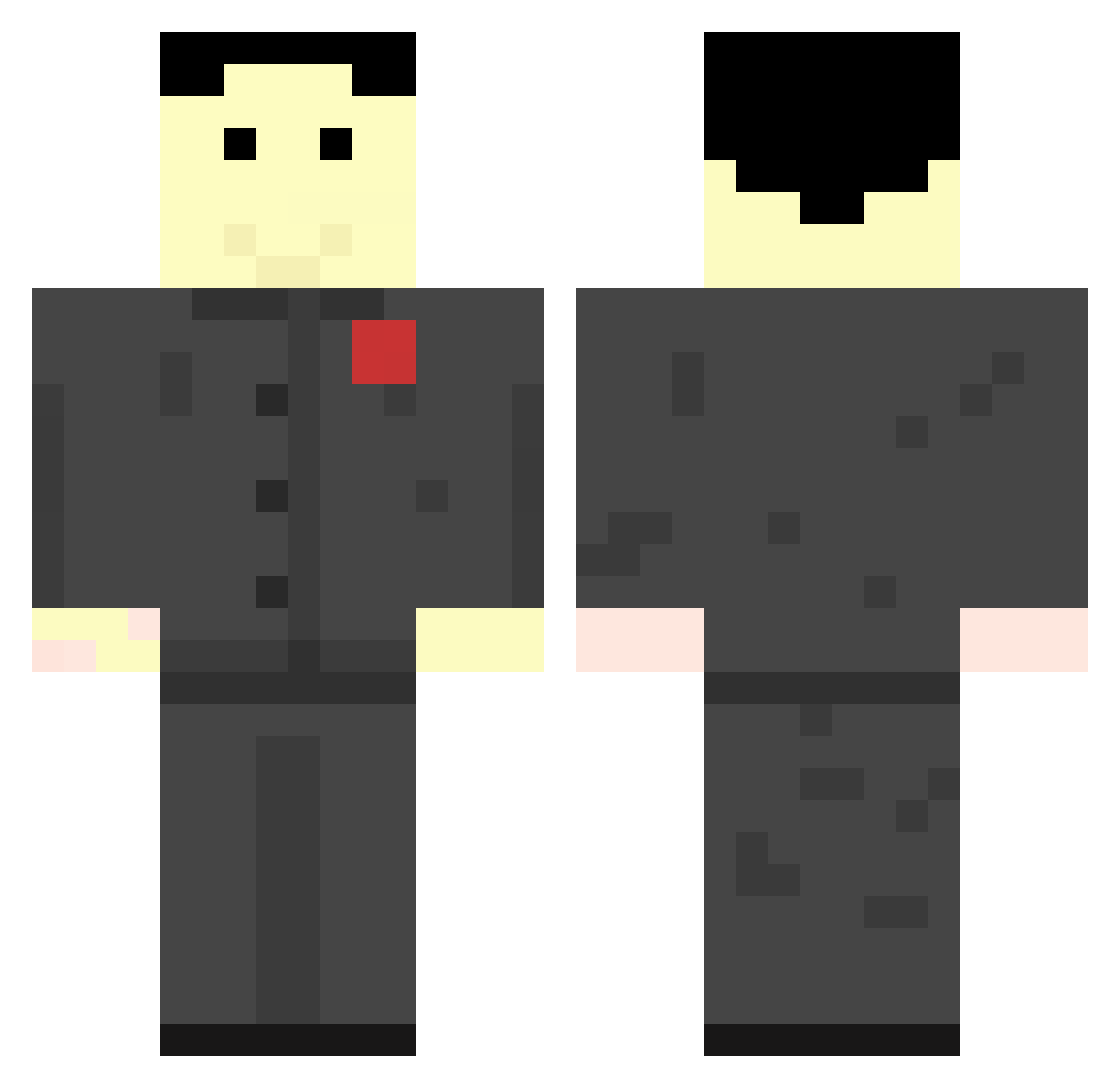 Mattew2632 Minecraft skin, front and back view