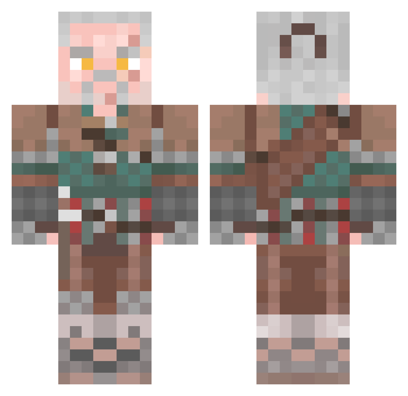 Big_Z_ Minecraft skin, front and back view