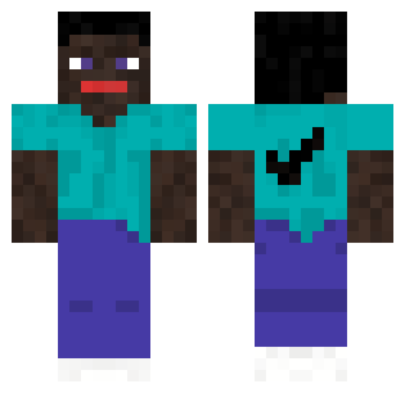djc2 Minecraft skin, front and back view