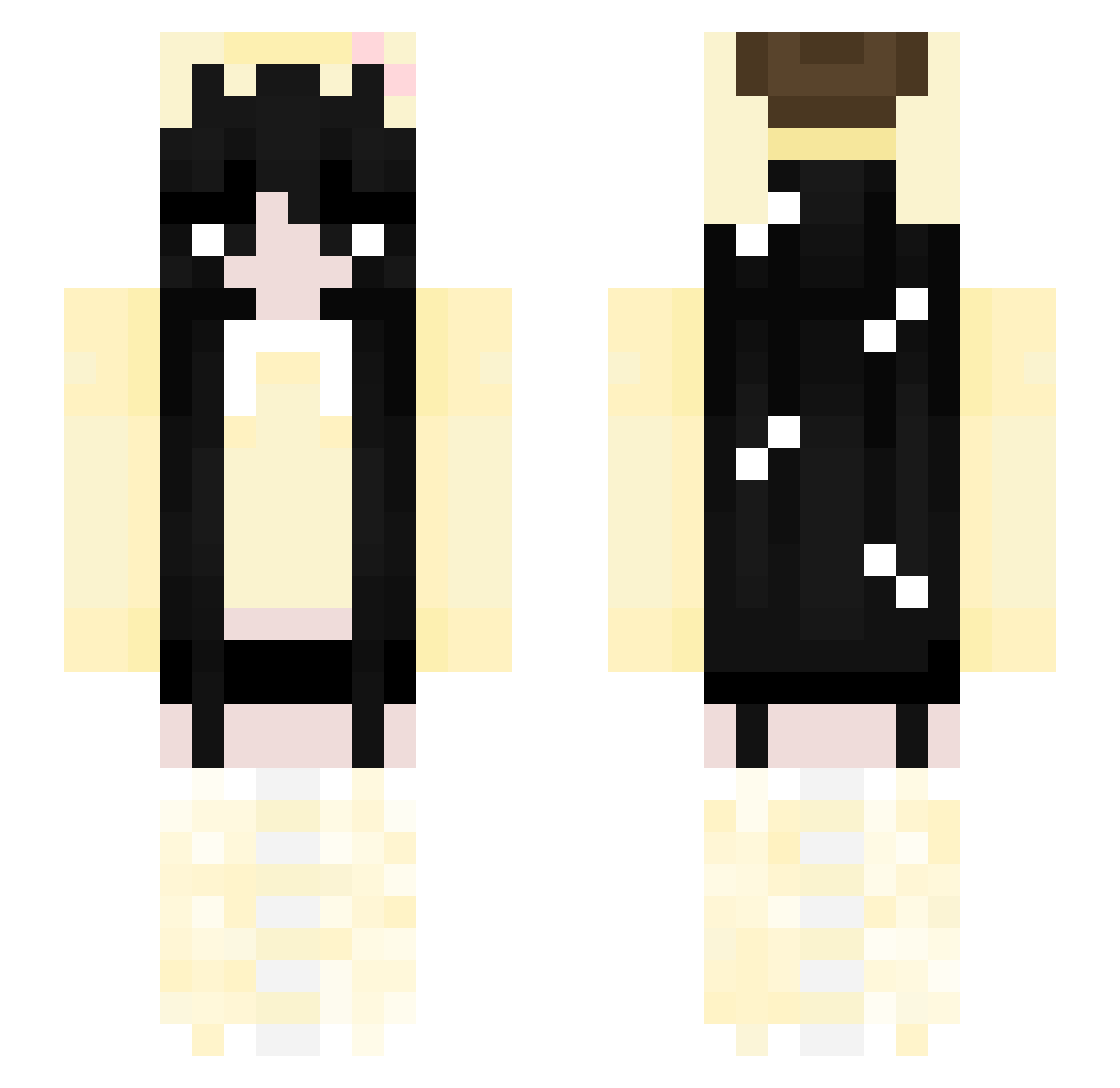 vmoshi Minecraft skin, front and back view