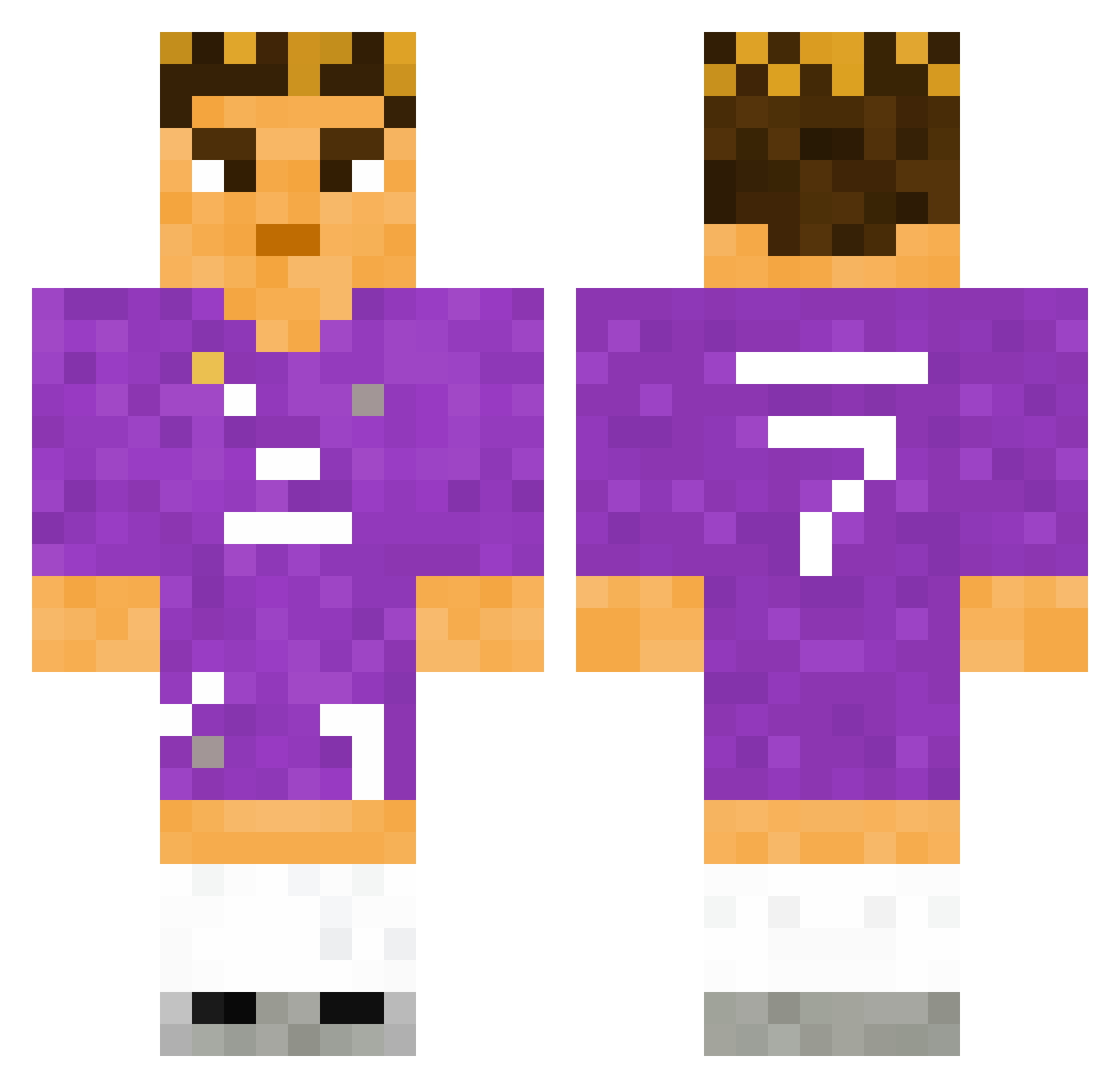 goliko345 Minecraft skin, front and back view