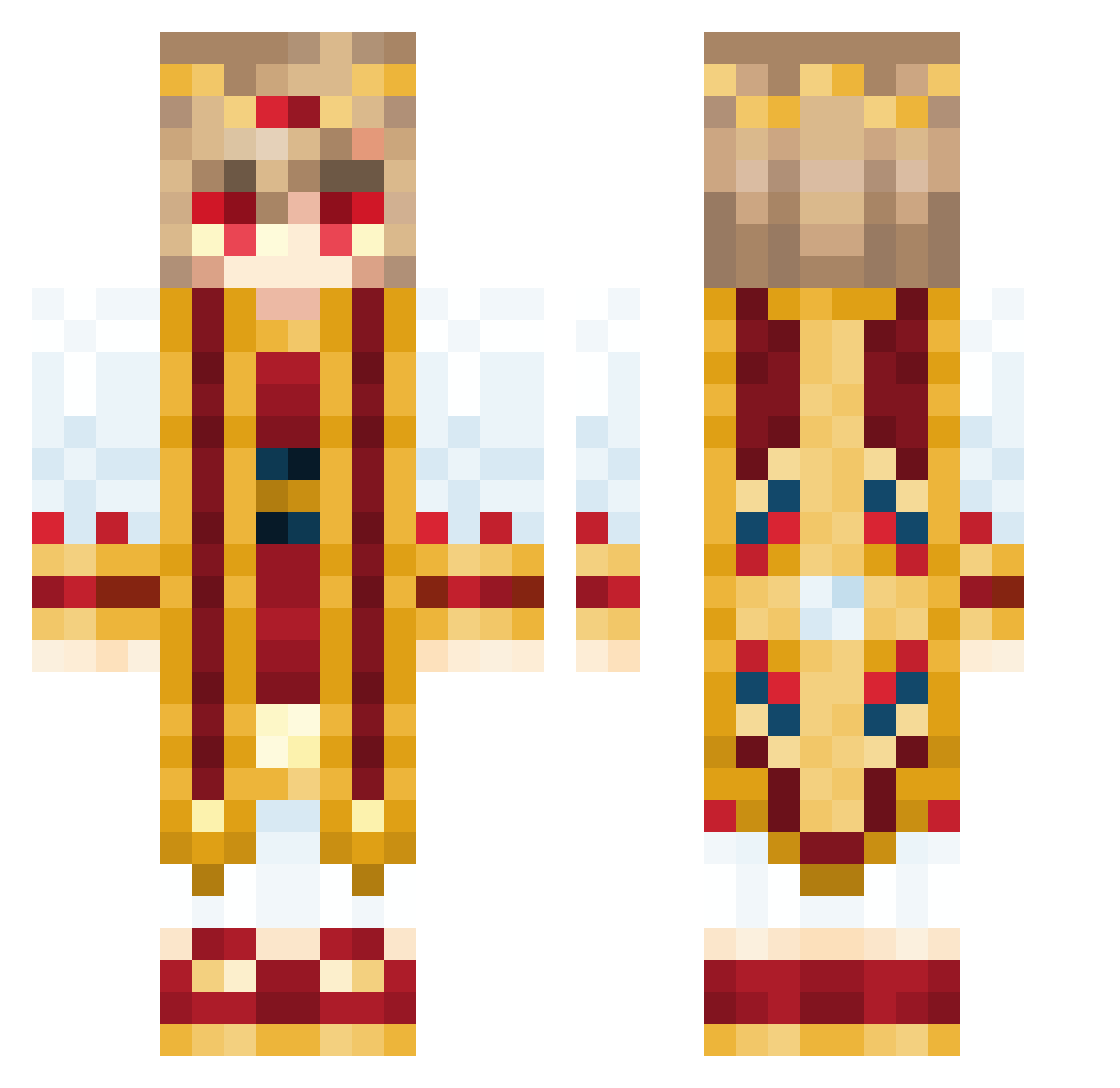 llevantarse Minecraft skin, front and back view