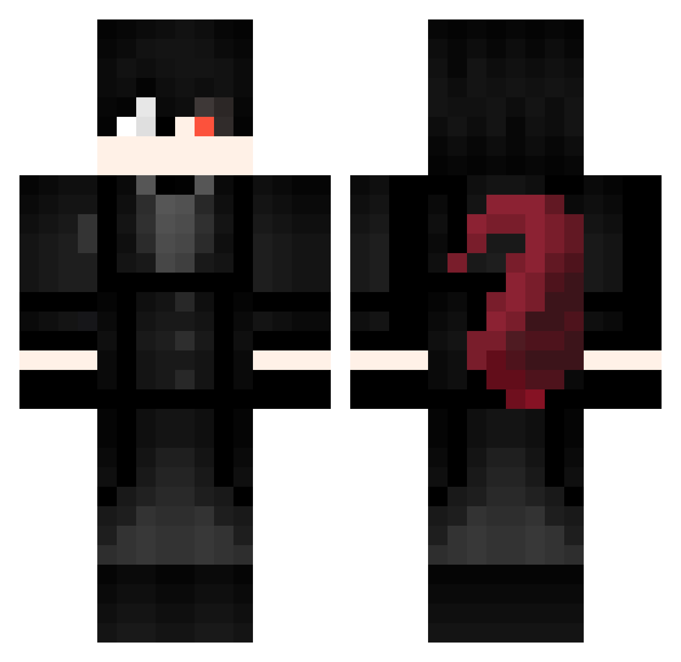 Keittth Minecraft skin, front and back view