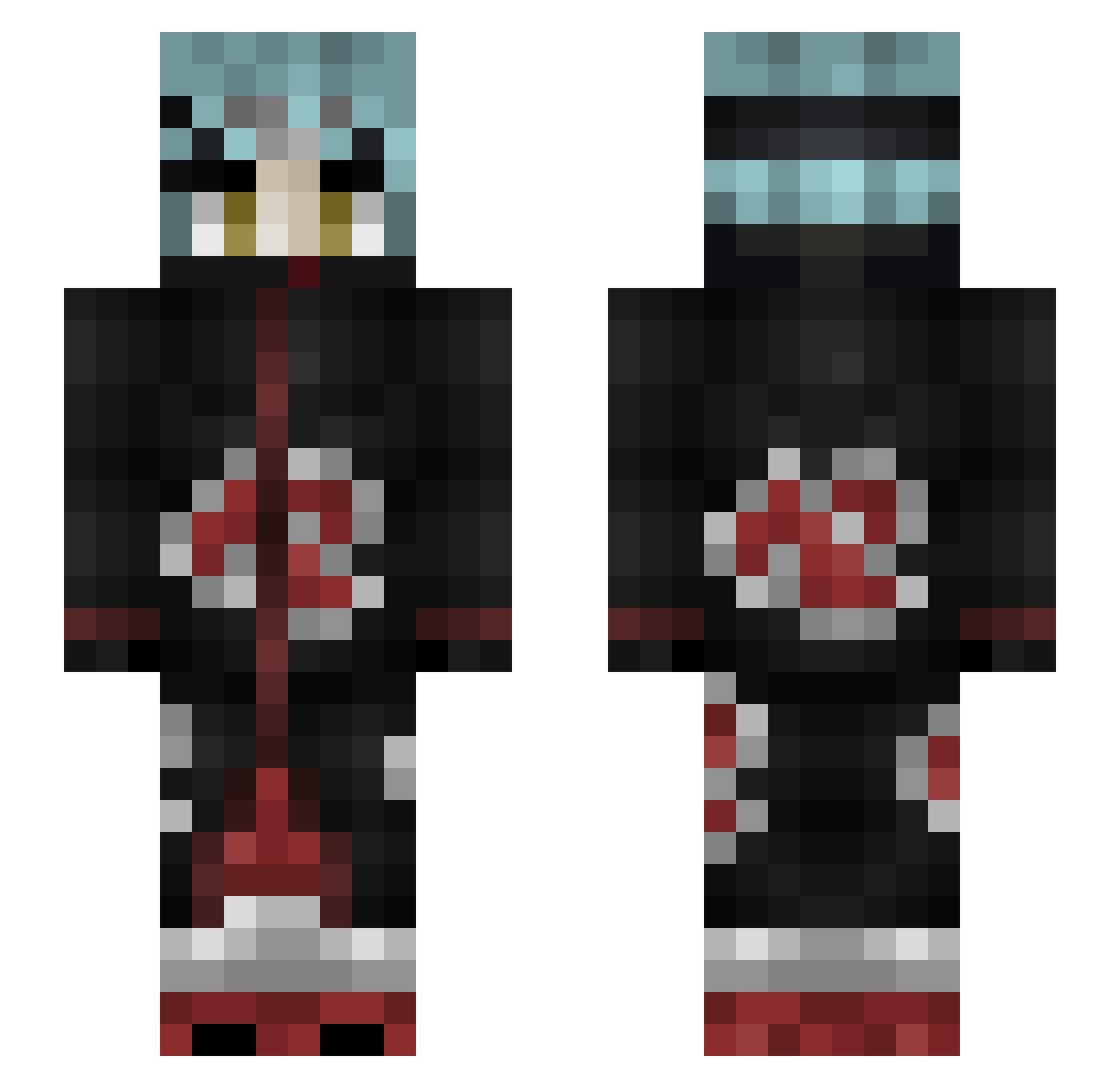 Slapiing Minecraft skin, front and back view
