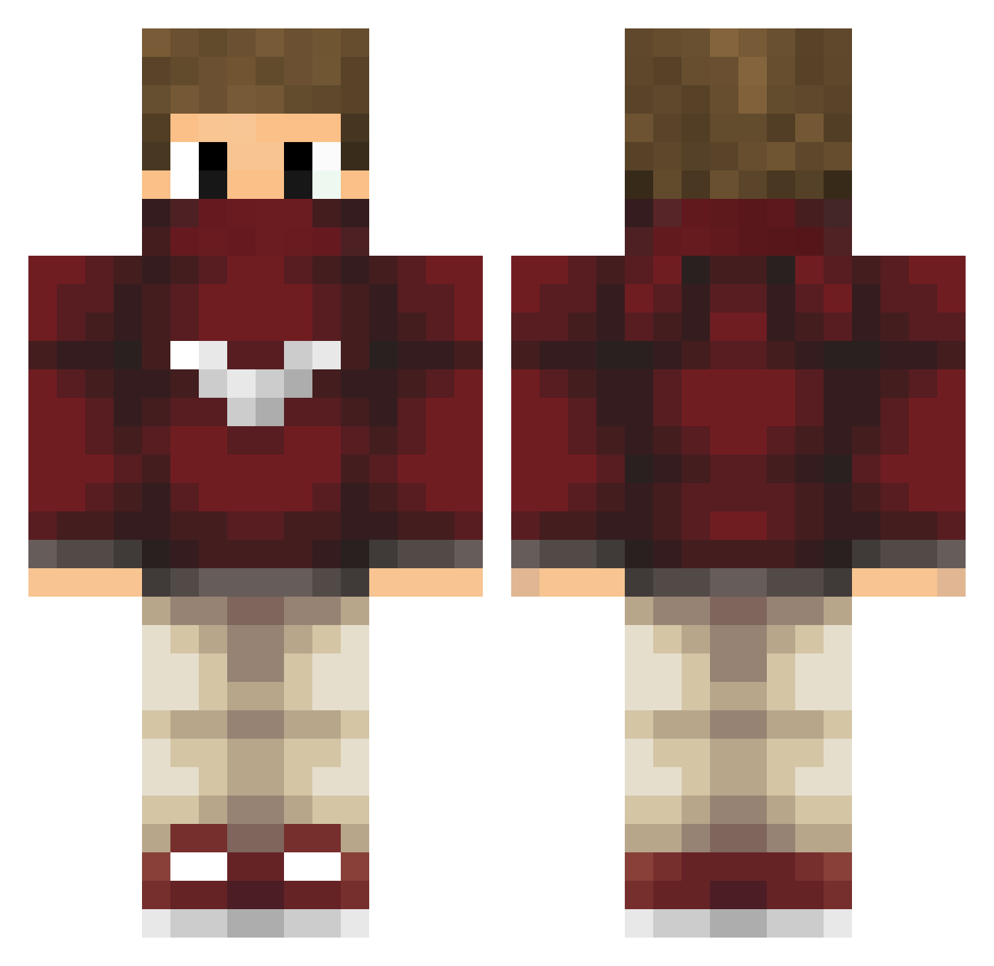 ZYNCAstro Minecraft skin, front and back view