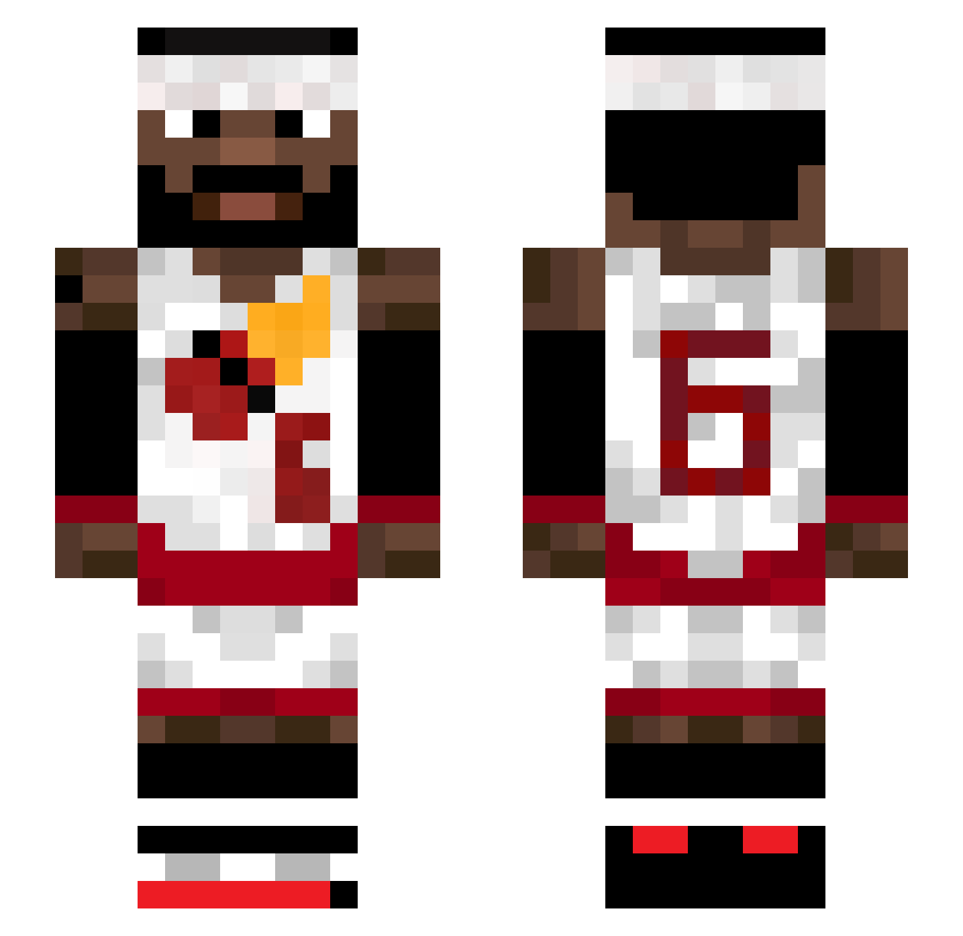 Gansta_Basse Minecraft skin, front and back view