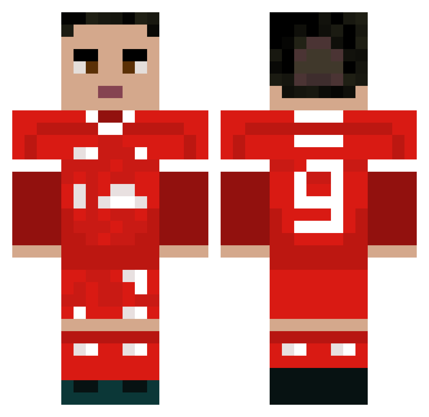 Kuskus69420 Minecraft skin, front and back view
