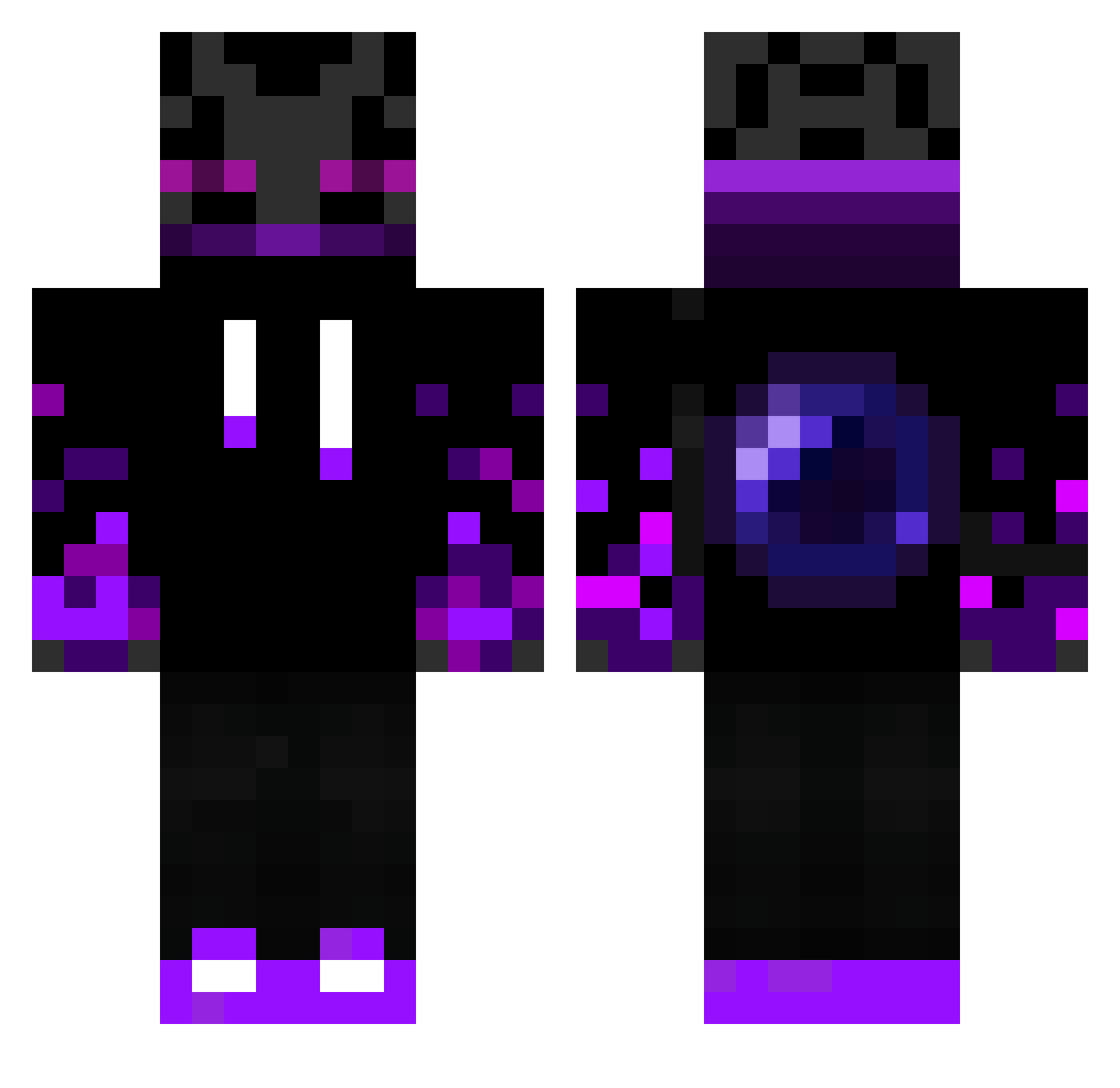 qtuz Minecraft skin, front and back view