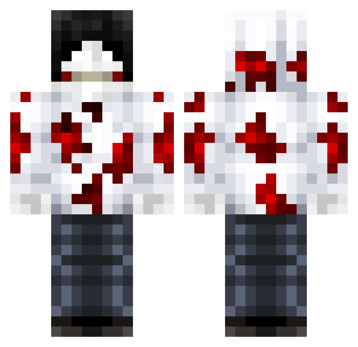P1terCV Minecraft skin, front and back view