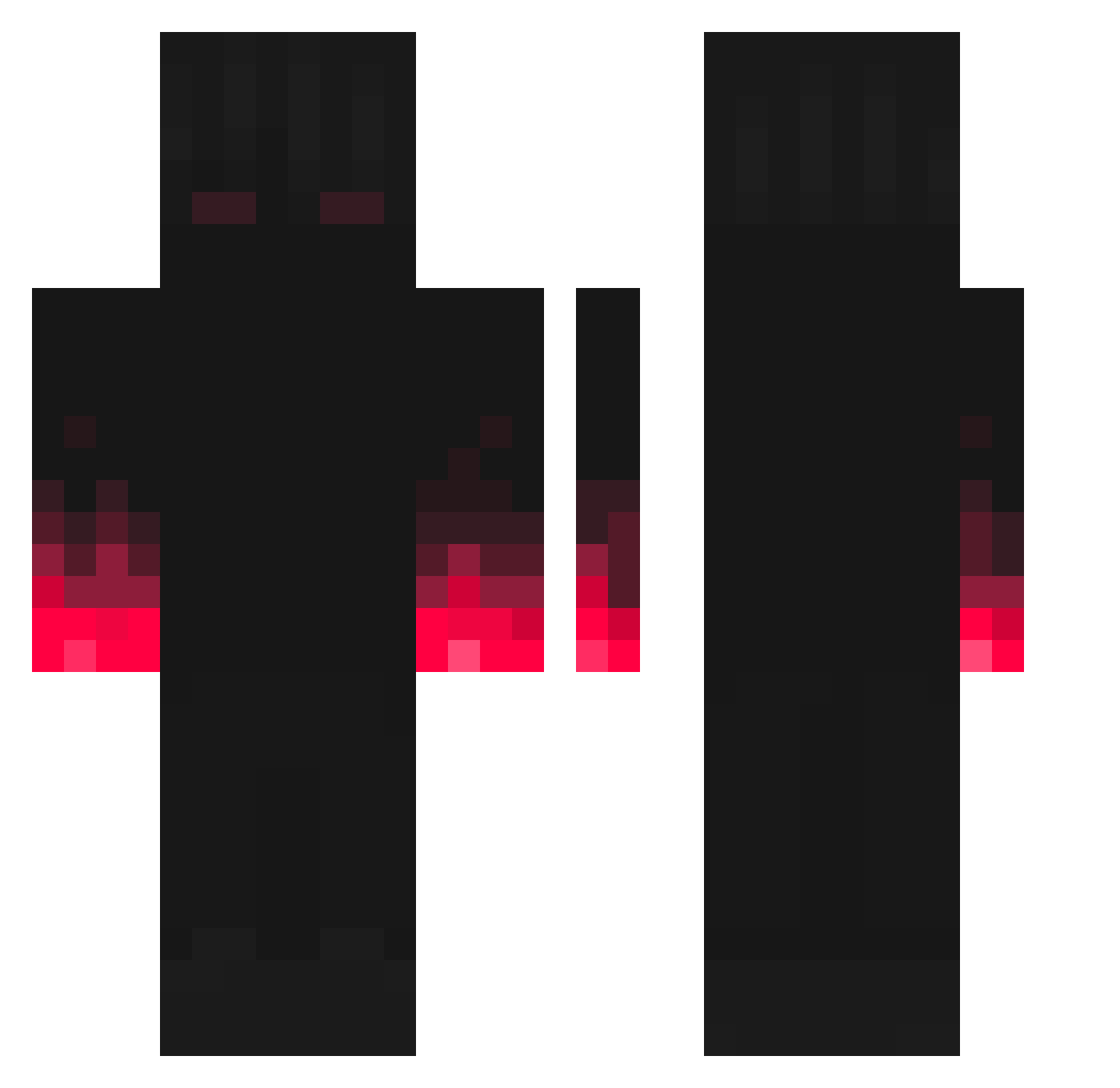 Belva Minecraft skin, front and back view