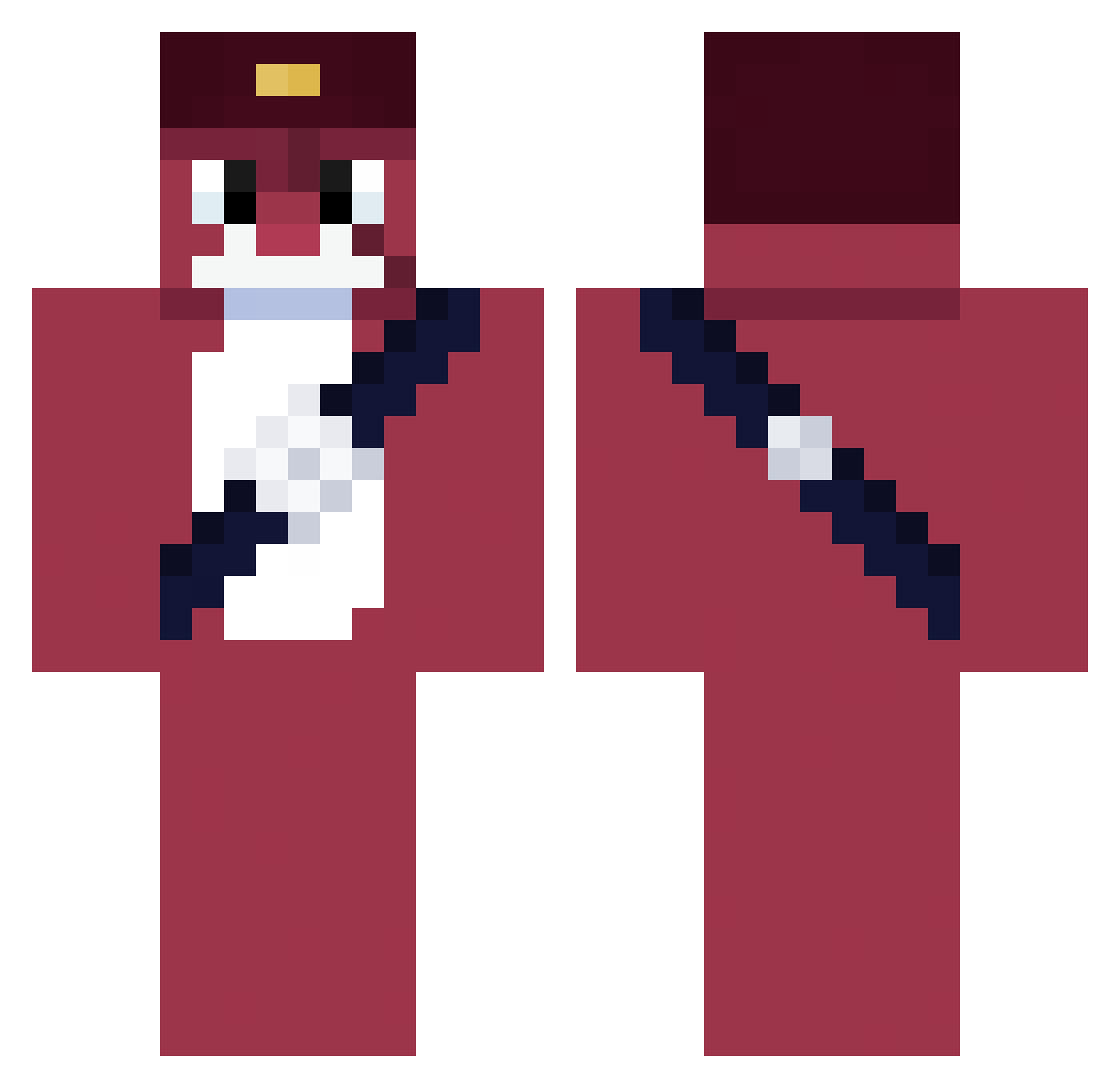GiroroOnGP Minecraft skin, front and back view