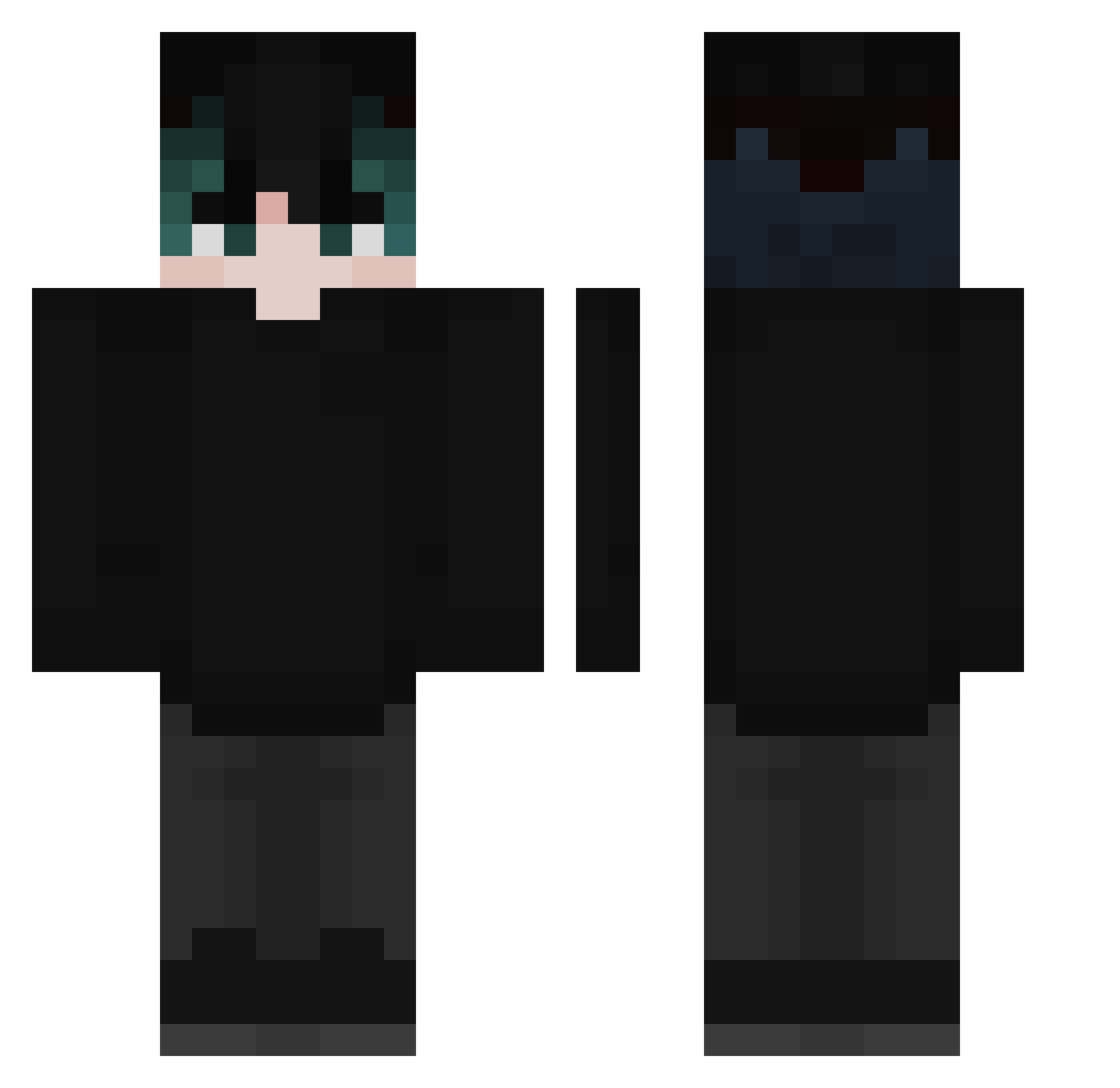 zzang1212 Minecraft skin, front and back view