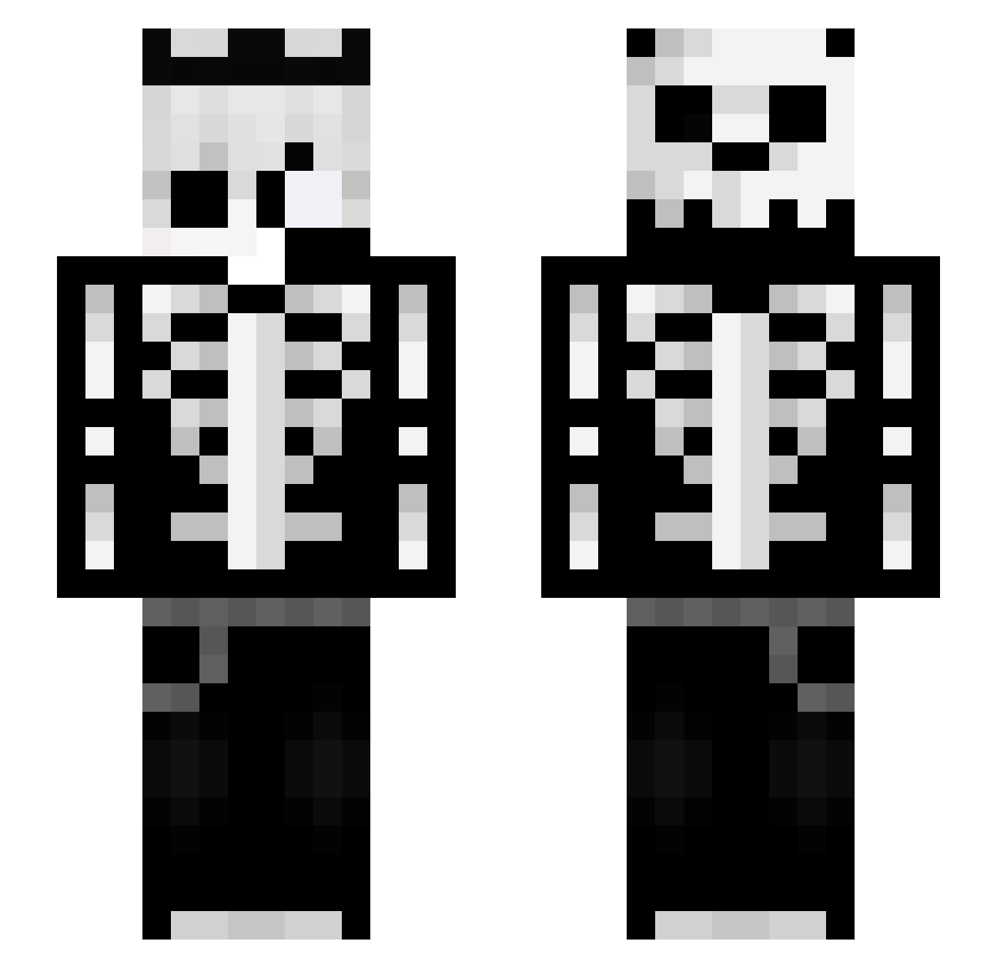 xSpLeeF Minecraft skin, front and back view