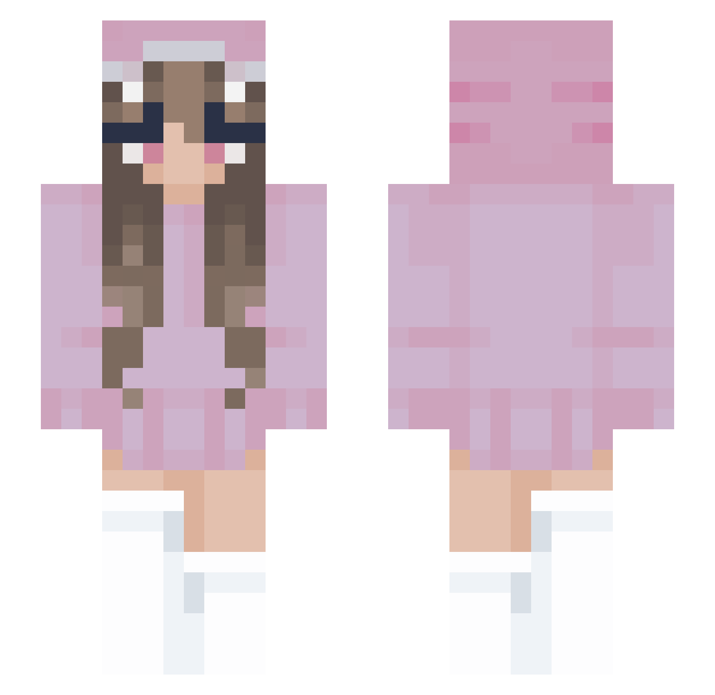 67PeriodHater Minecraft skin, front and back view