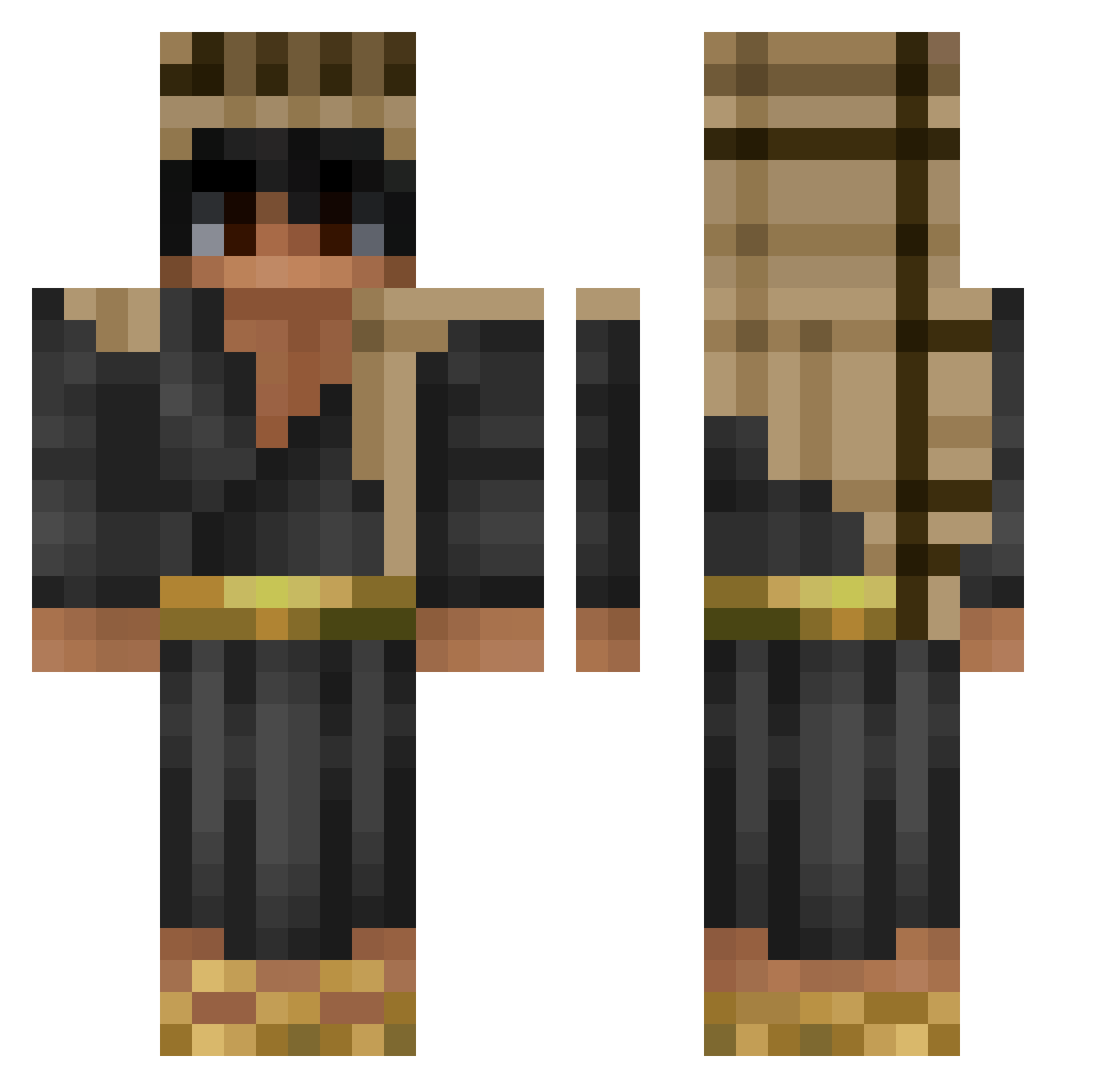 lssi Minecraft skin, front and back view