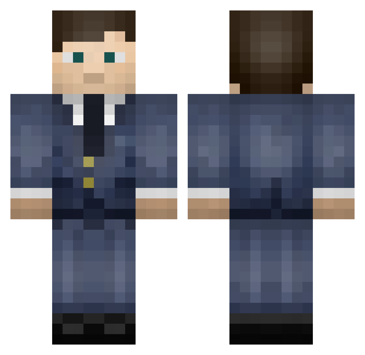 CKoch Minecraft skin, front and back view