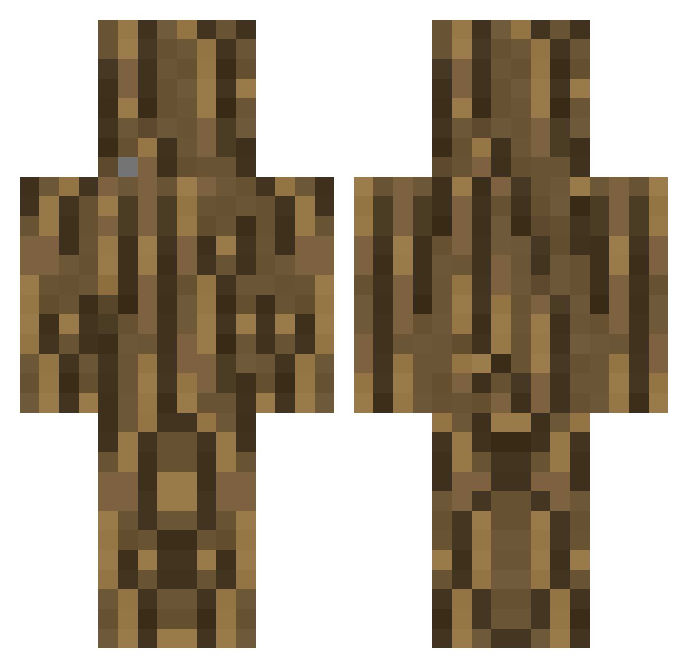 srzga Minecraft skin, front and back view
