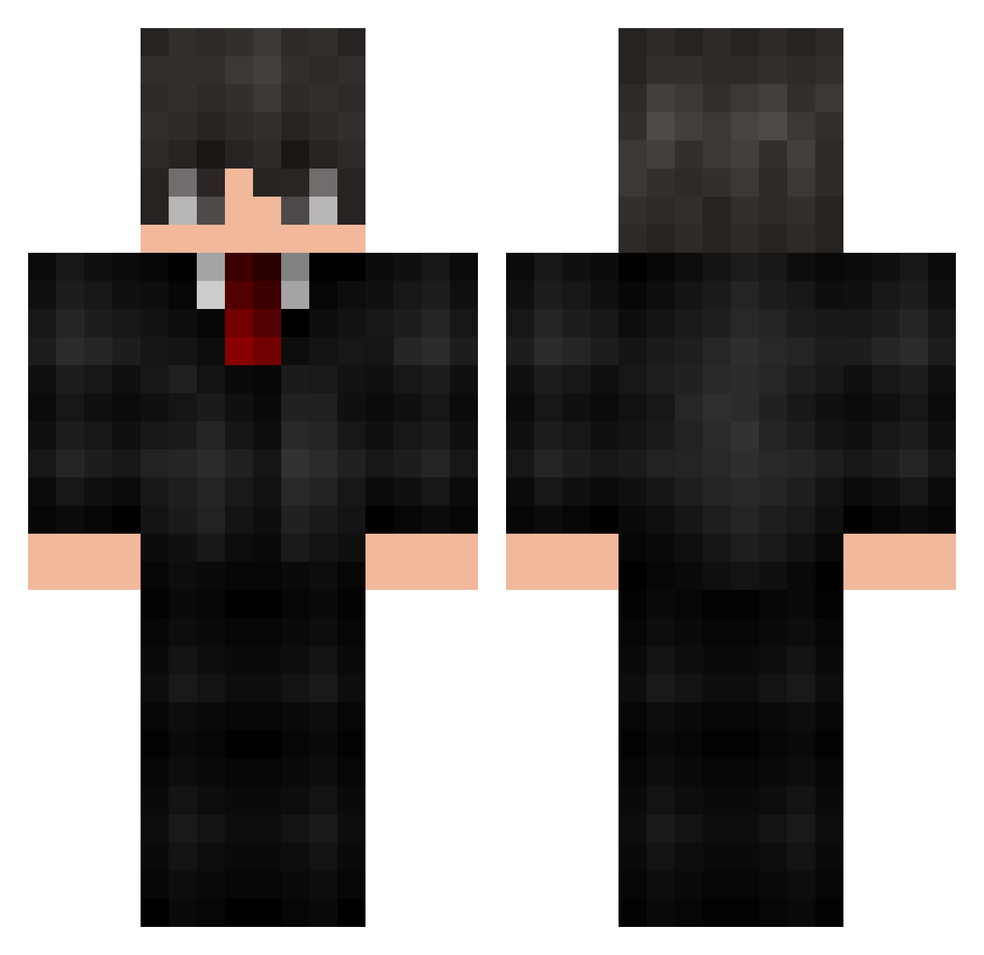 TsuyuYt Minecraft skin, front and back view