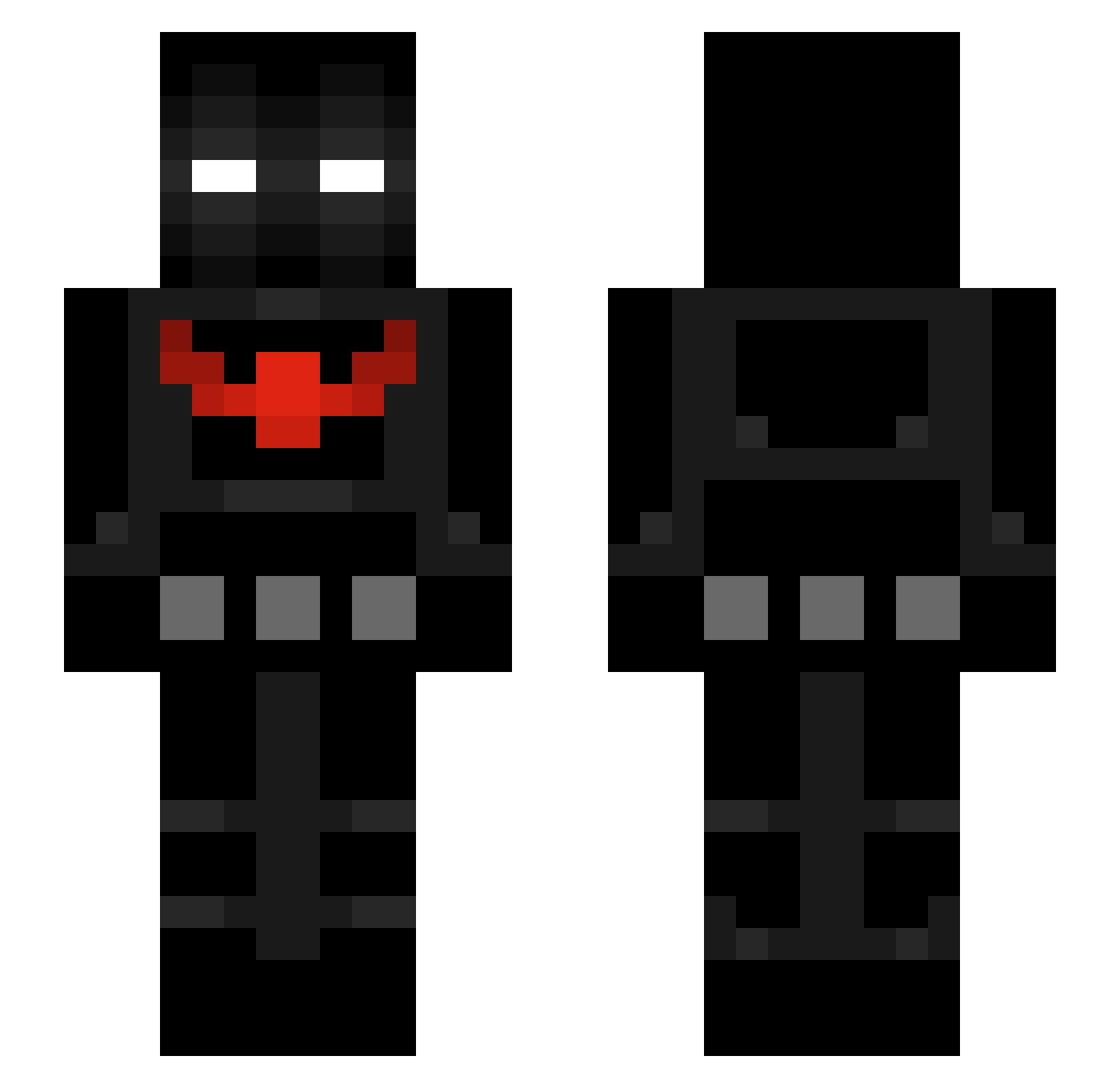 3928 Minecraft skin, front and back view