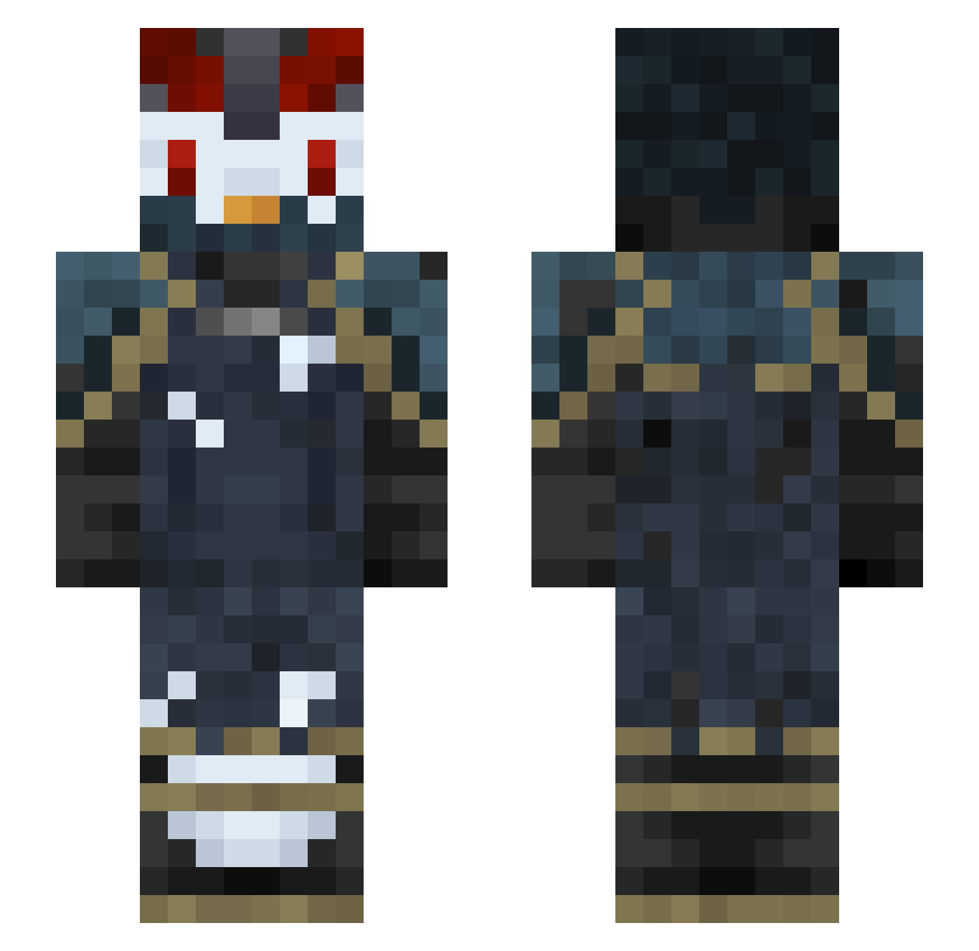 VerroPlays Minecraft skin, front and back view