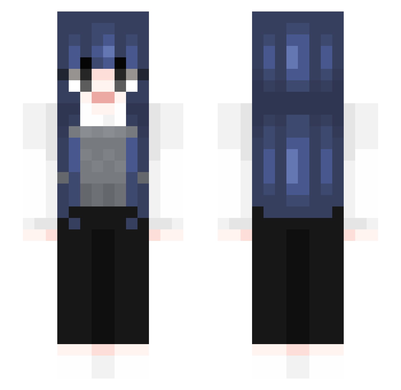 blue_t0t Minecraft skin, front and back view