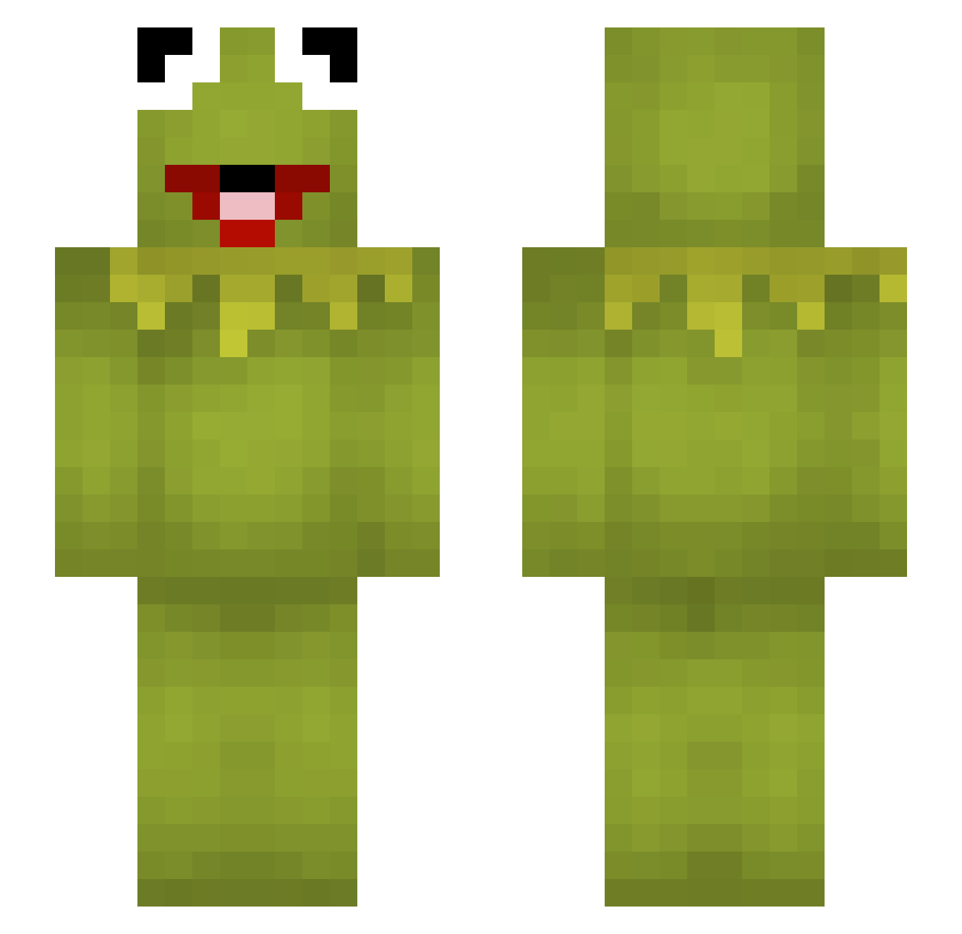 mcyuval Minecraft skin, front and back view
