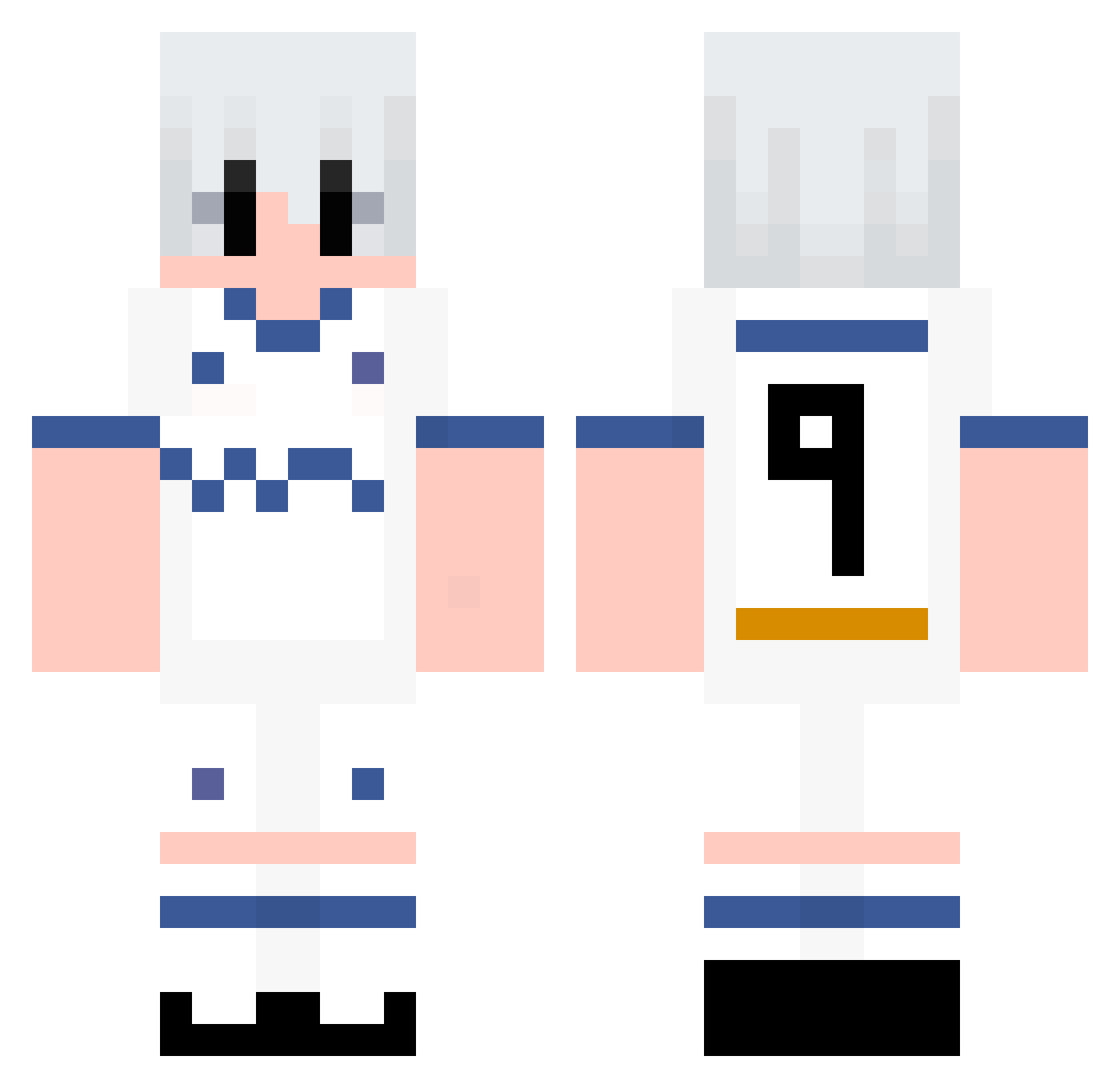 Pierre_Chabrier_ Minecraft skin, front and back view