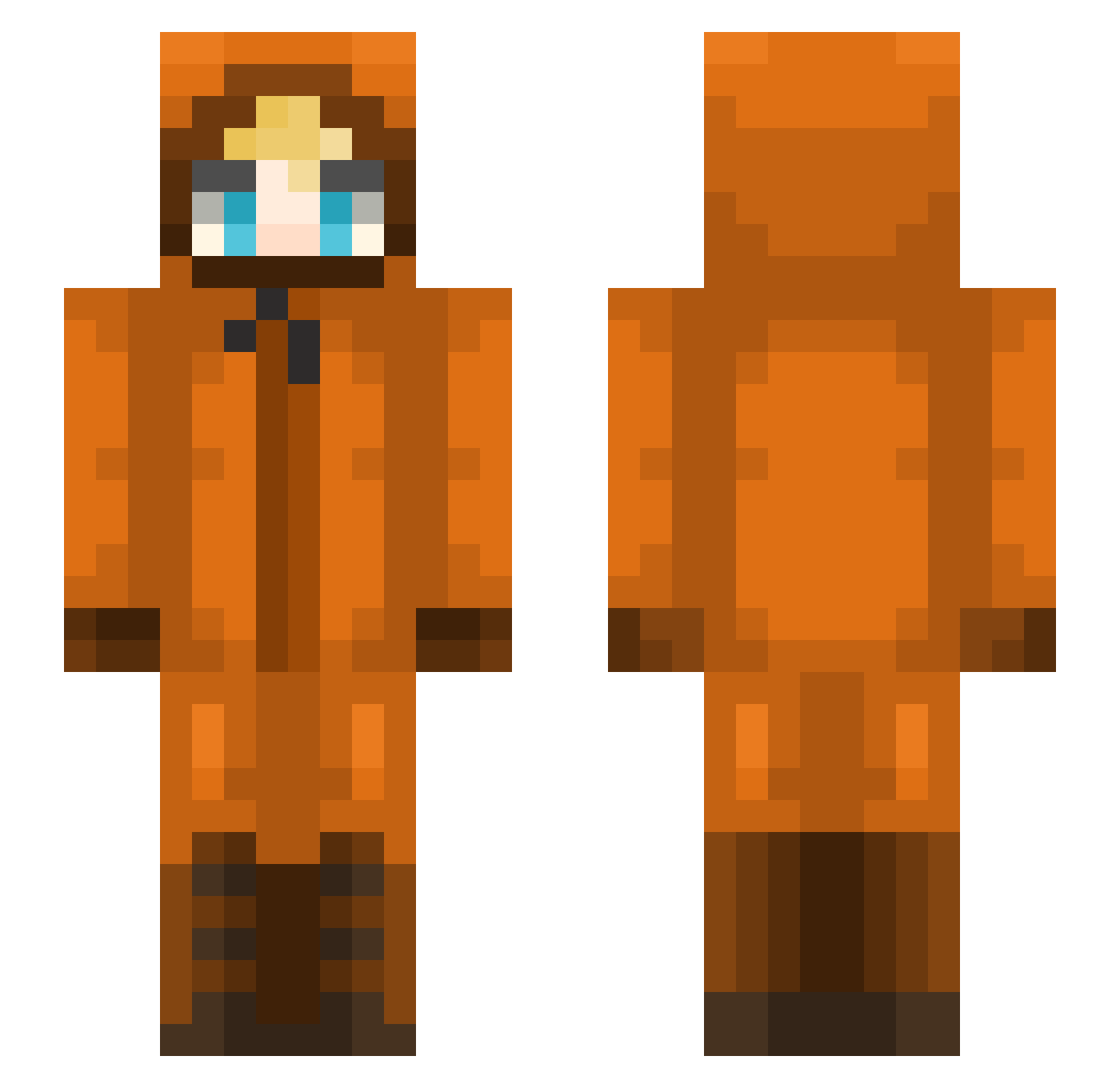 KaraiiOroku Minecraft skin, front and back view