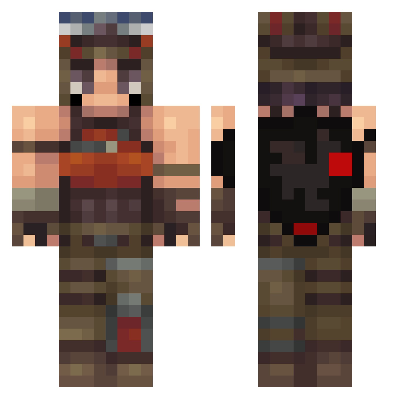 RealSaifAli Minecraft skin, front and back view