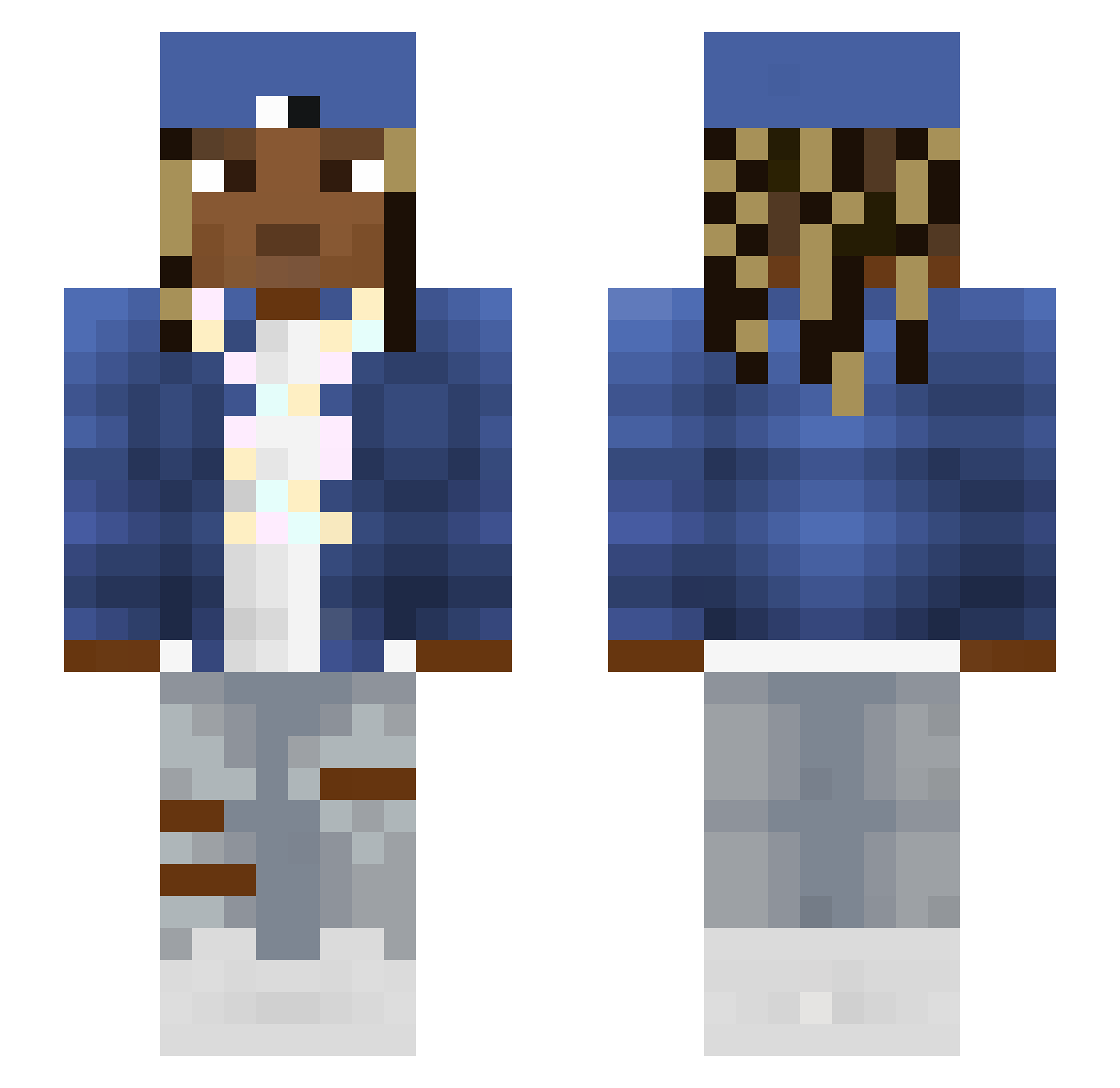 MRToP_GG Minecraft skin, front and back view