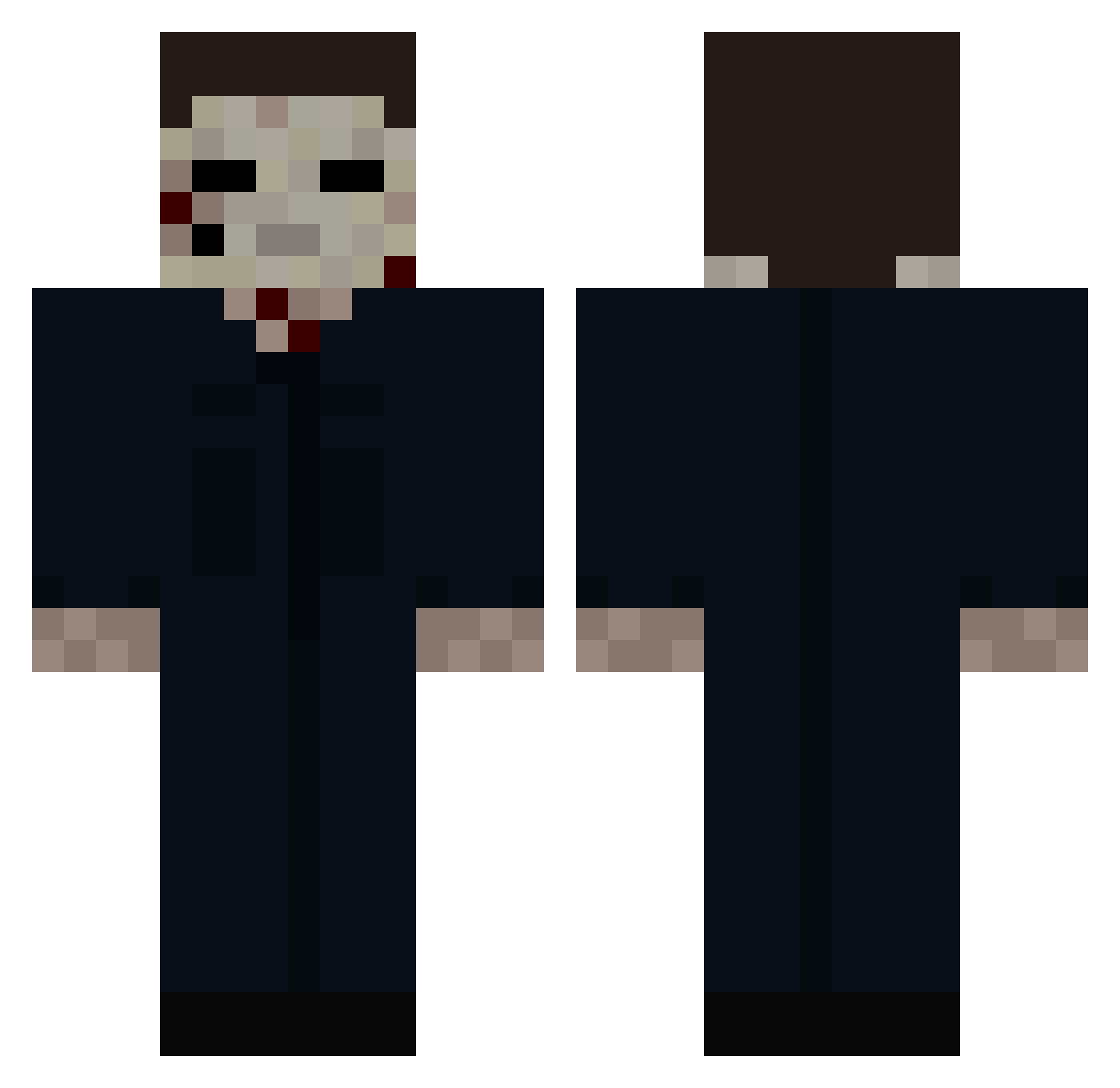 emakiller3000 Minecraft skin, front and back view