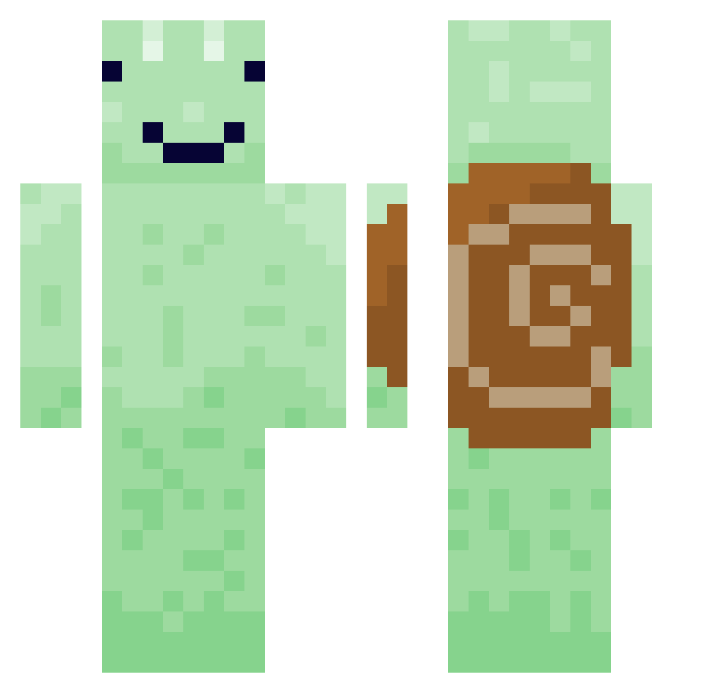 slimakwodny Minecraft skin, front and back view