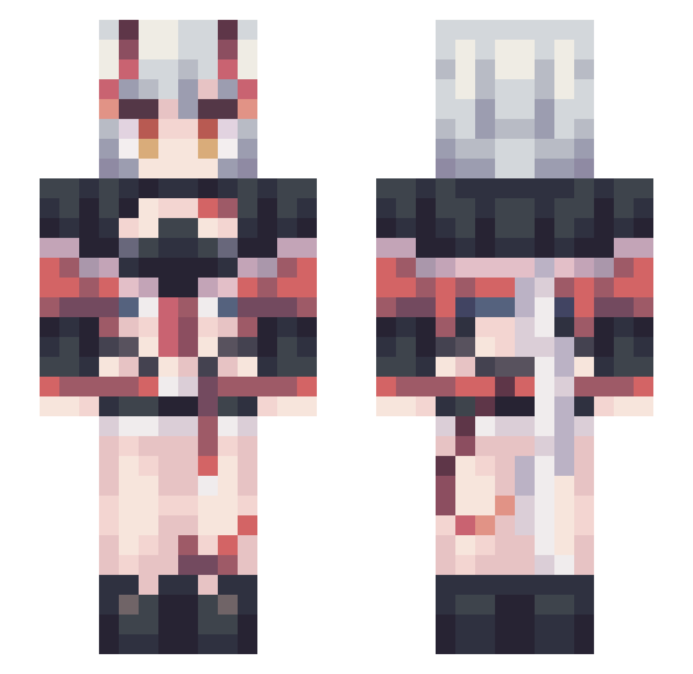 CrossGlobe Minecraft skin, front and back view