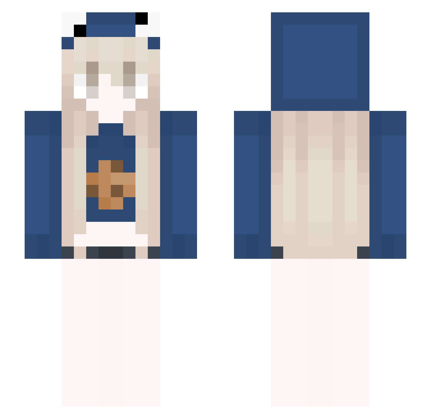 SonyNek Minecraft skin, front and back view