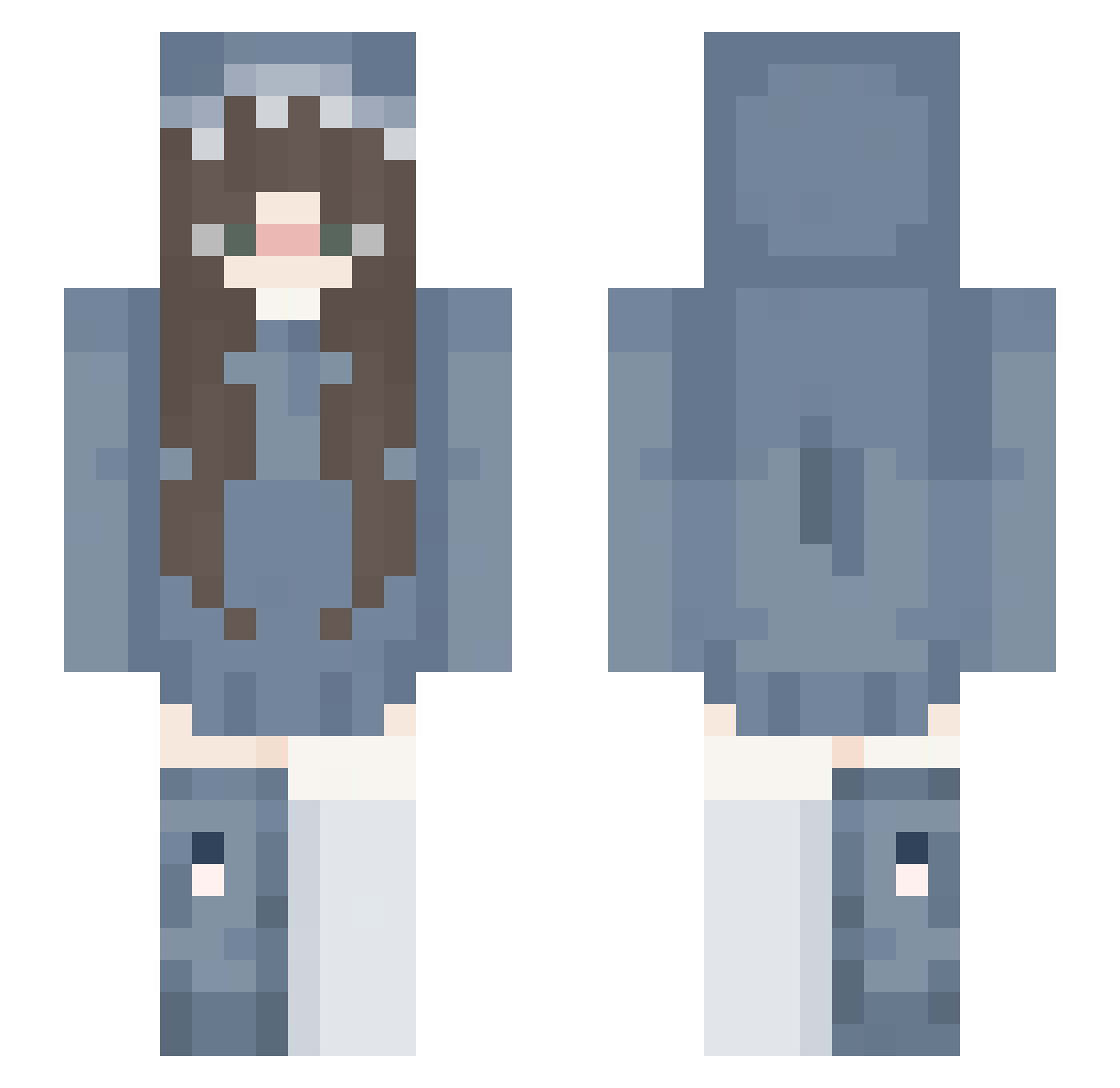 Robin777 Minecraft skin, front and back view