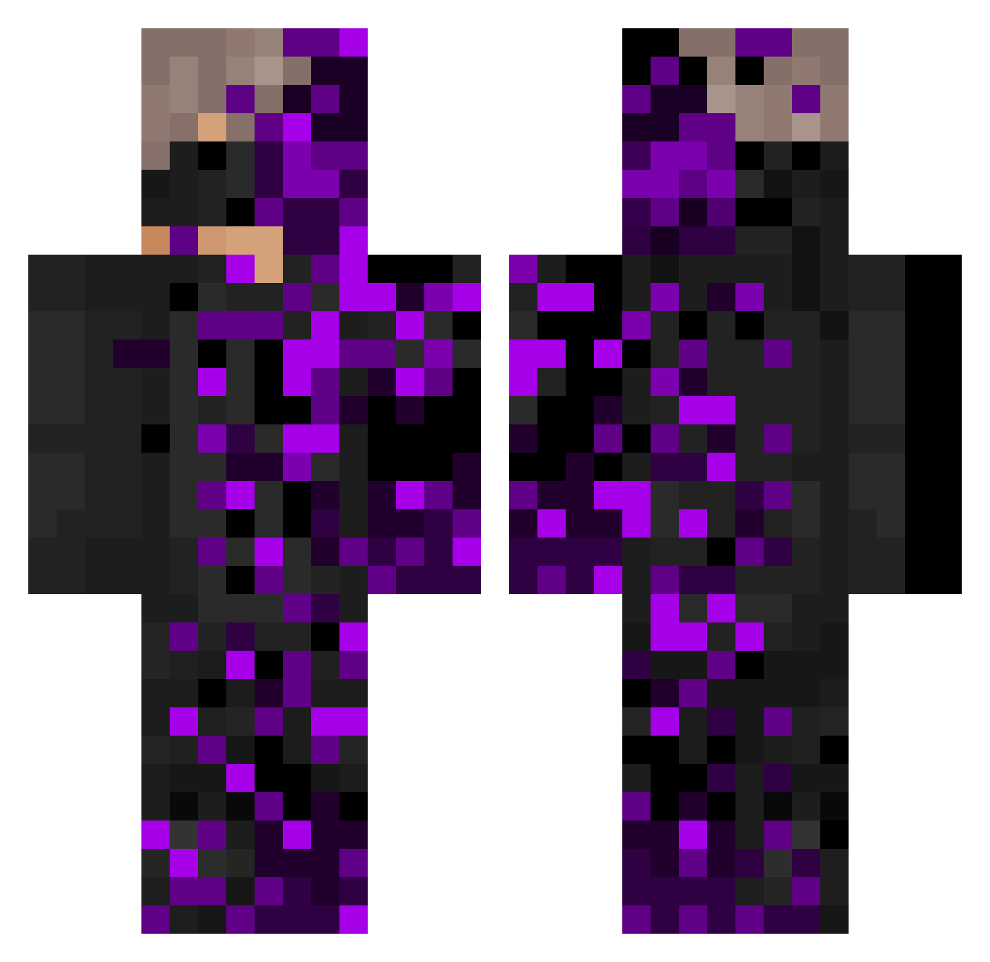 DivineTarnished Minecraft skin, front and back view