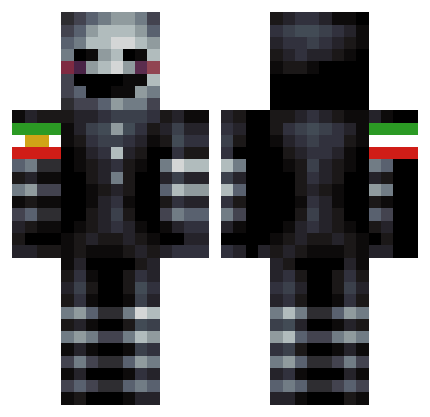 aydindarkness Minecraft skin, front and back view