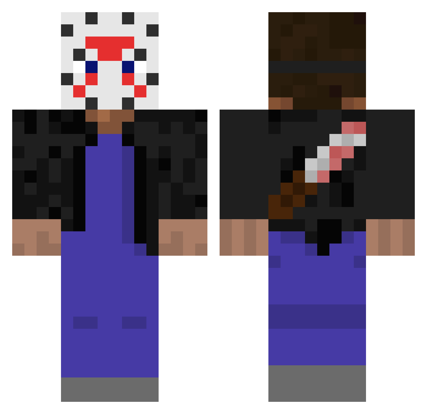 Fynnkuchen Minecraft skin, front and back view