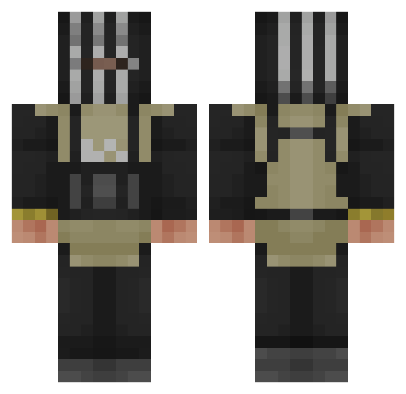 ST0Y4N Minecraft skin, front and back view