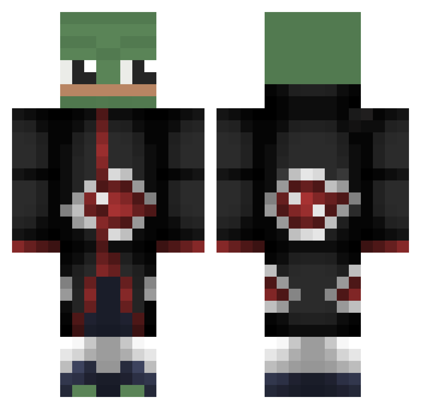 seuyul Minecraft skin, front and back view