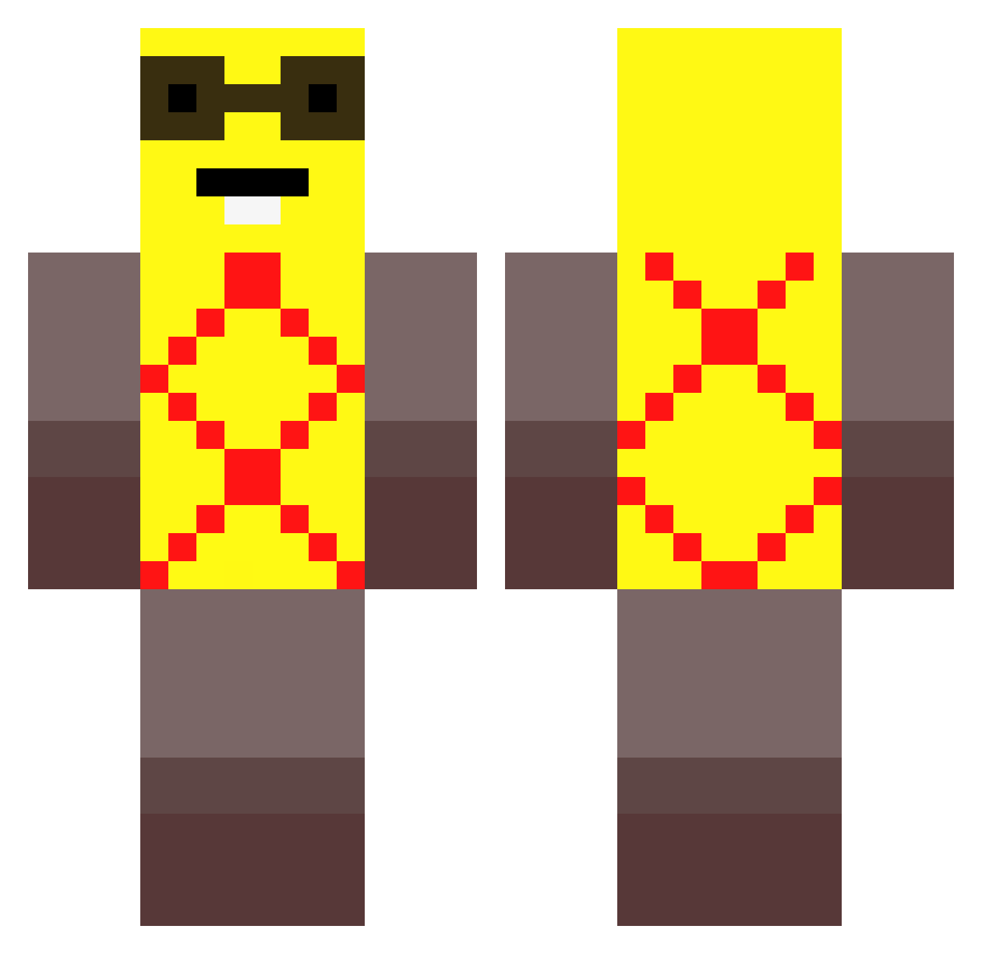 TamasTheSurvivor Minecraft skin, front and back view