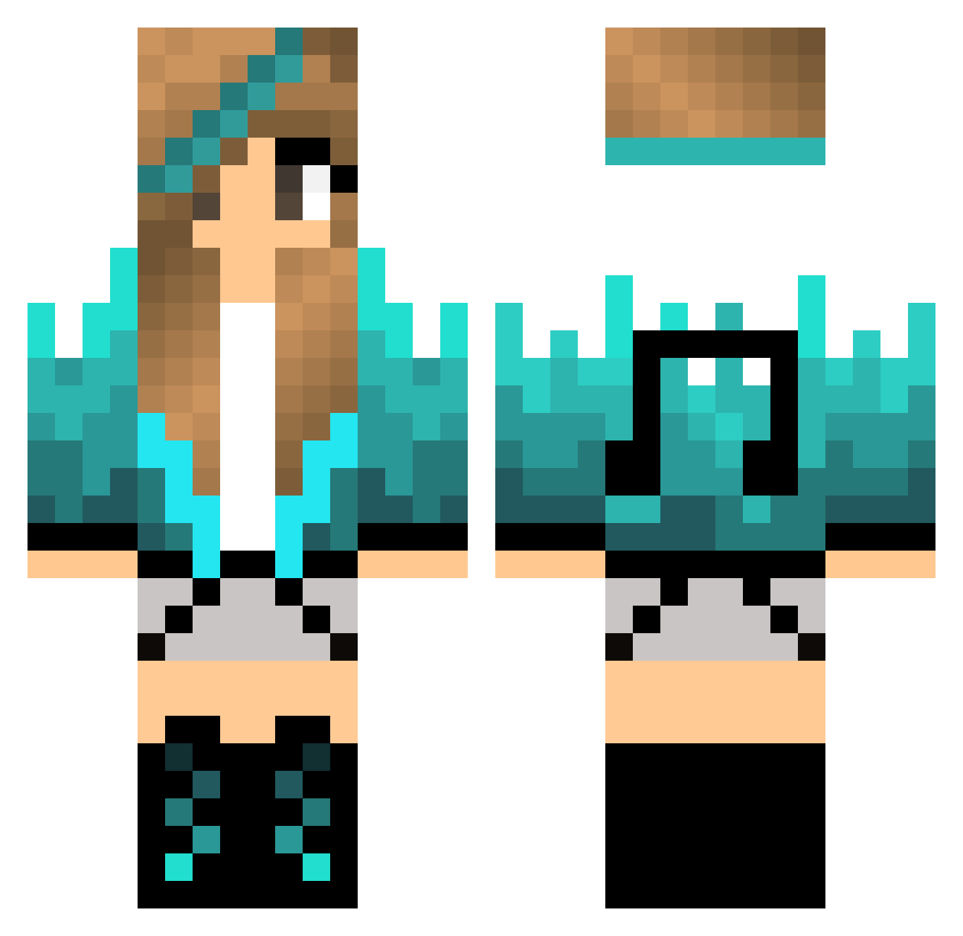 Vivianne Minecraft skin, front and back view