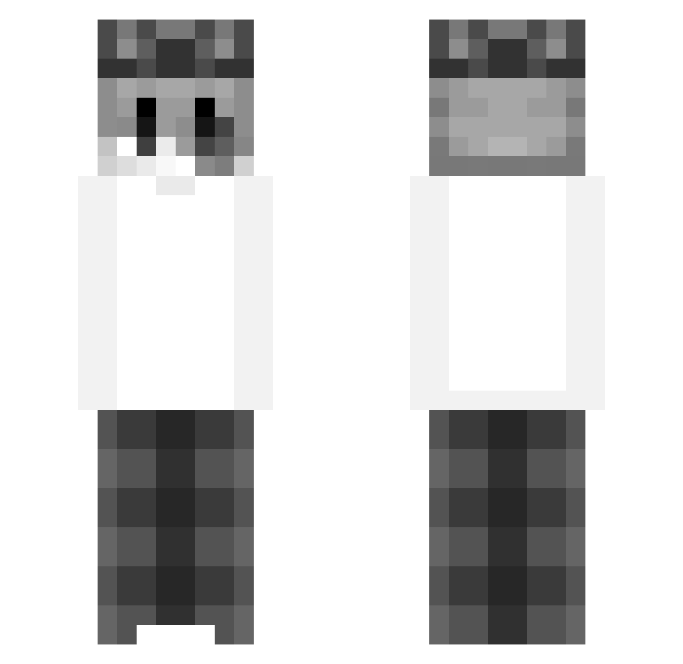 rageupi Minecraft skin, front and back view