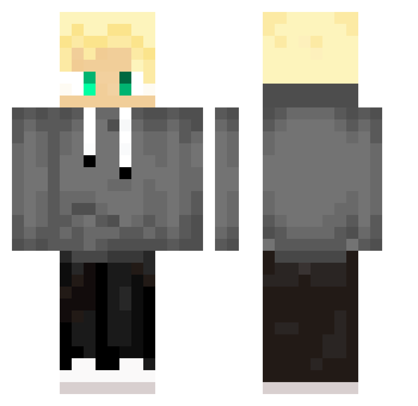 Grimface_ Minecraft skin, front and back view