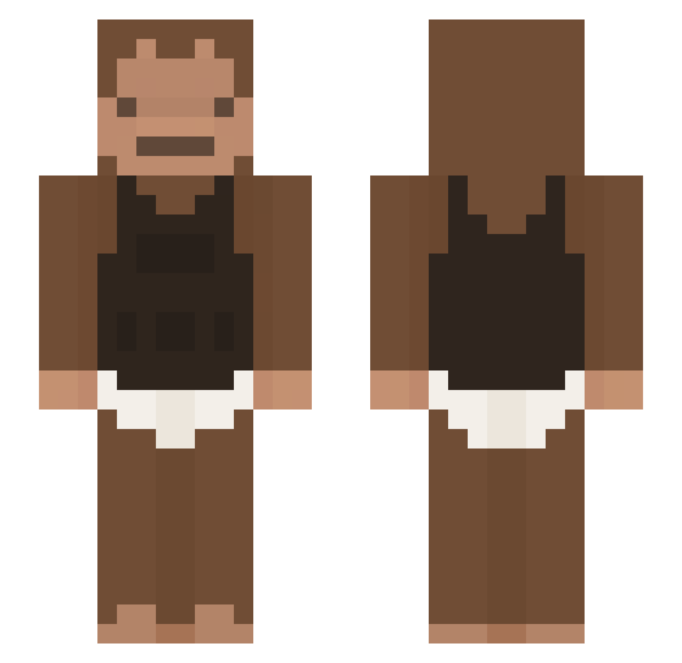 Darsis Minecraft skin, front and back view