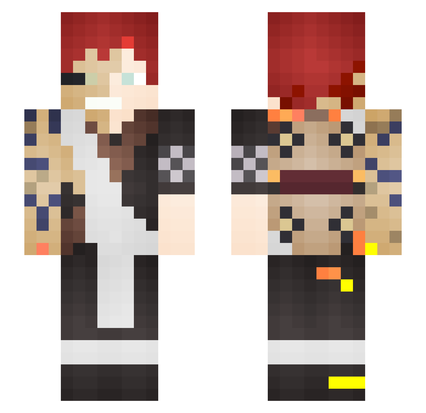 iDumy Minecraft skin, front and back view