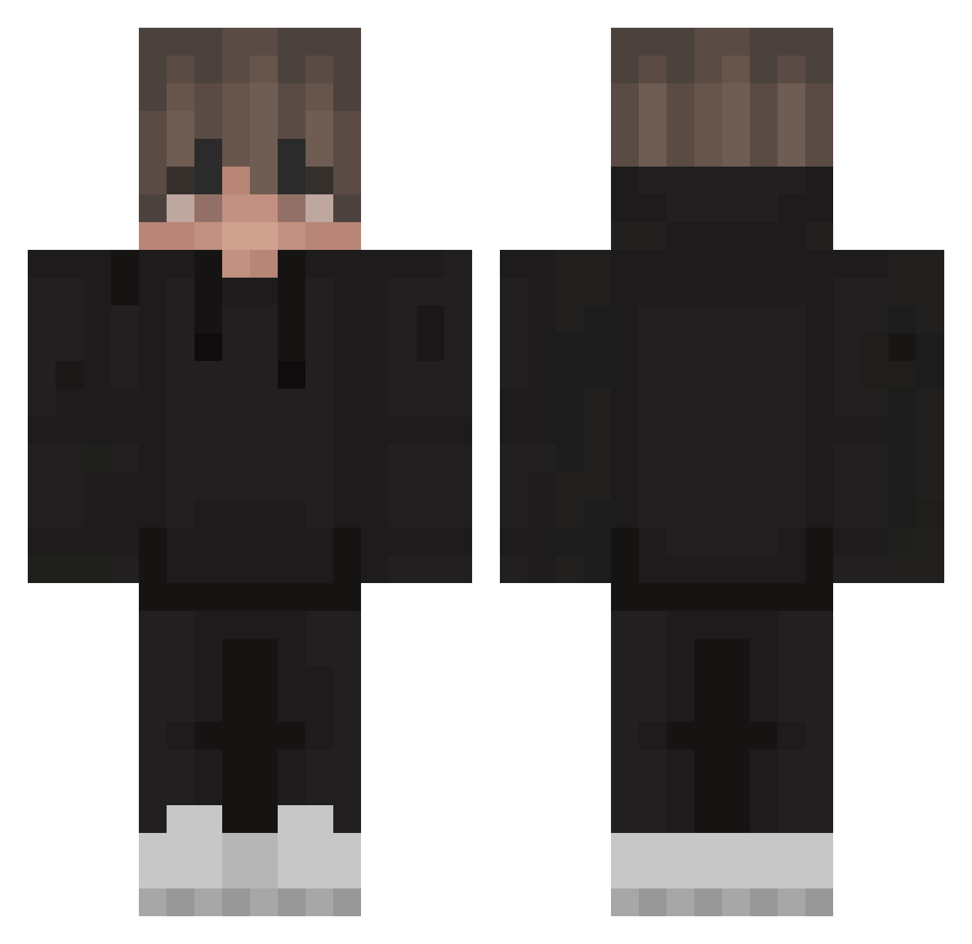 Tering Minecraft skin, front and back view