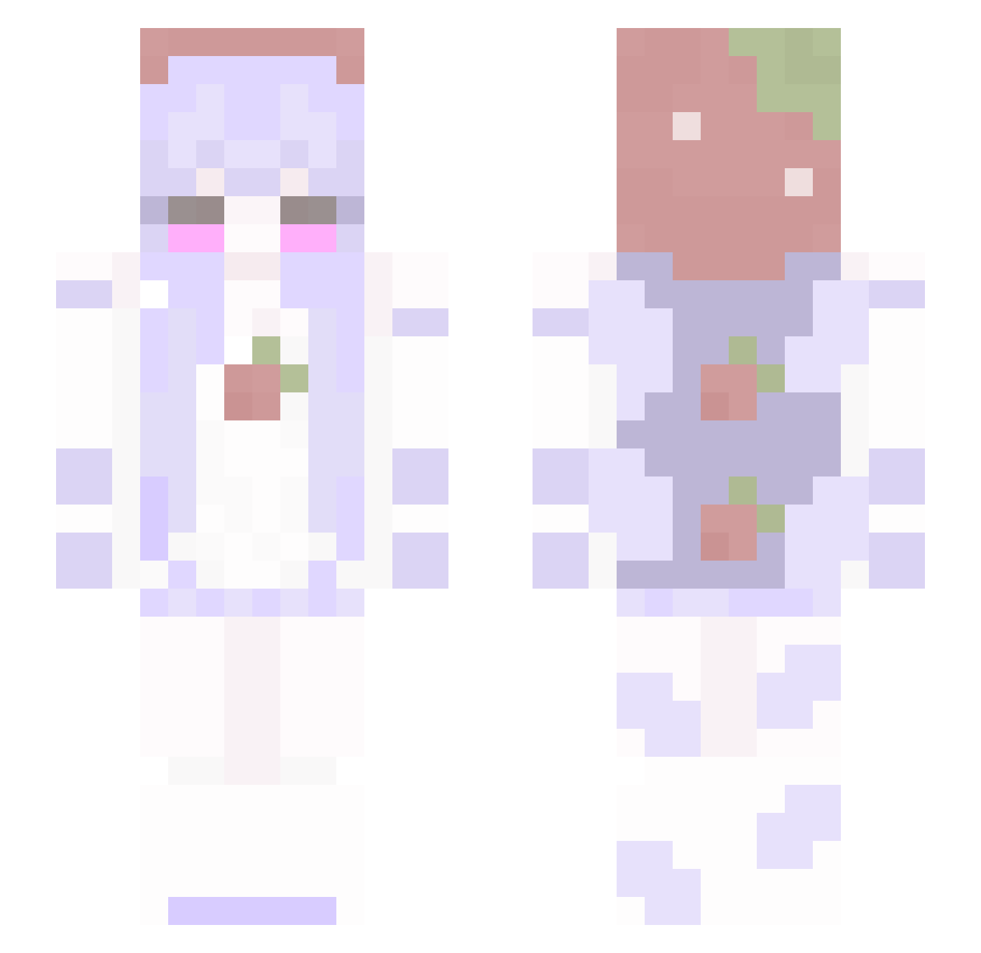 WioraleighT Minecraft skin, front and back view