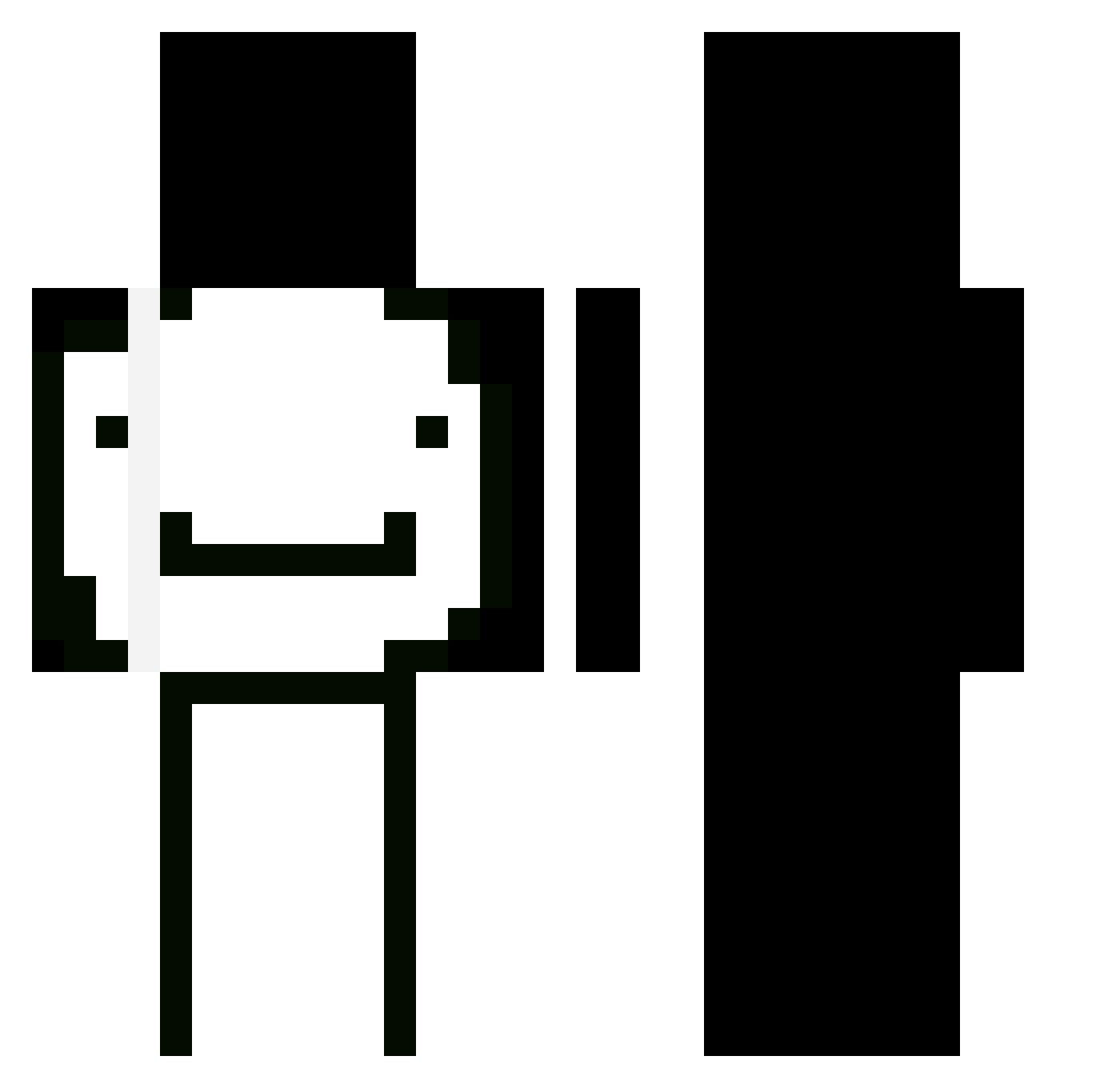 zBedo Minecraft skin, front and back view