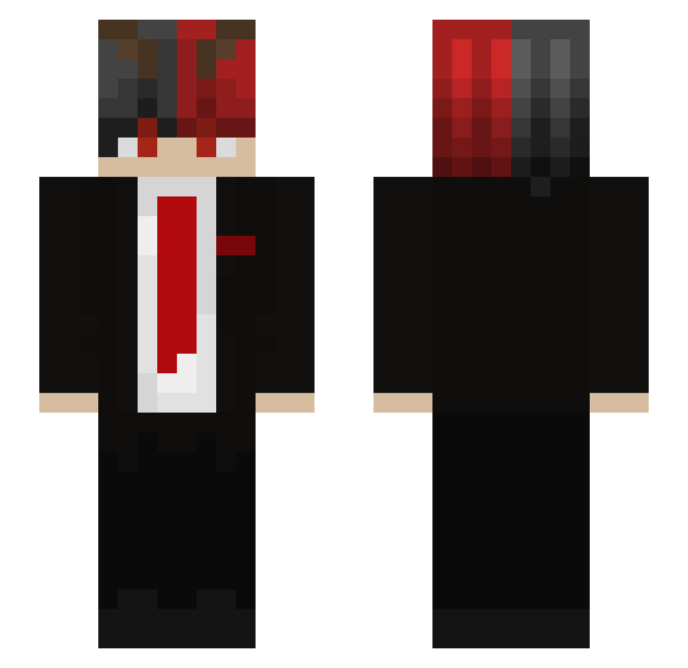 WildCard0777 Minecraft skin, front and back view